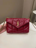 Saint Laurent Puffer Bag Red Lambskin