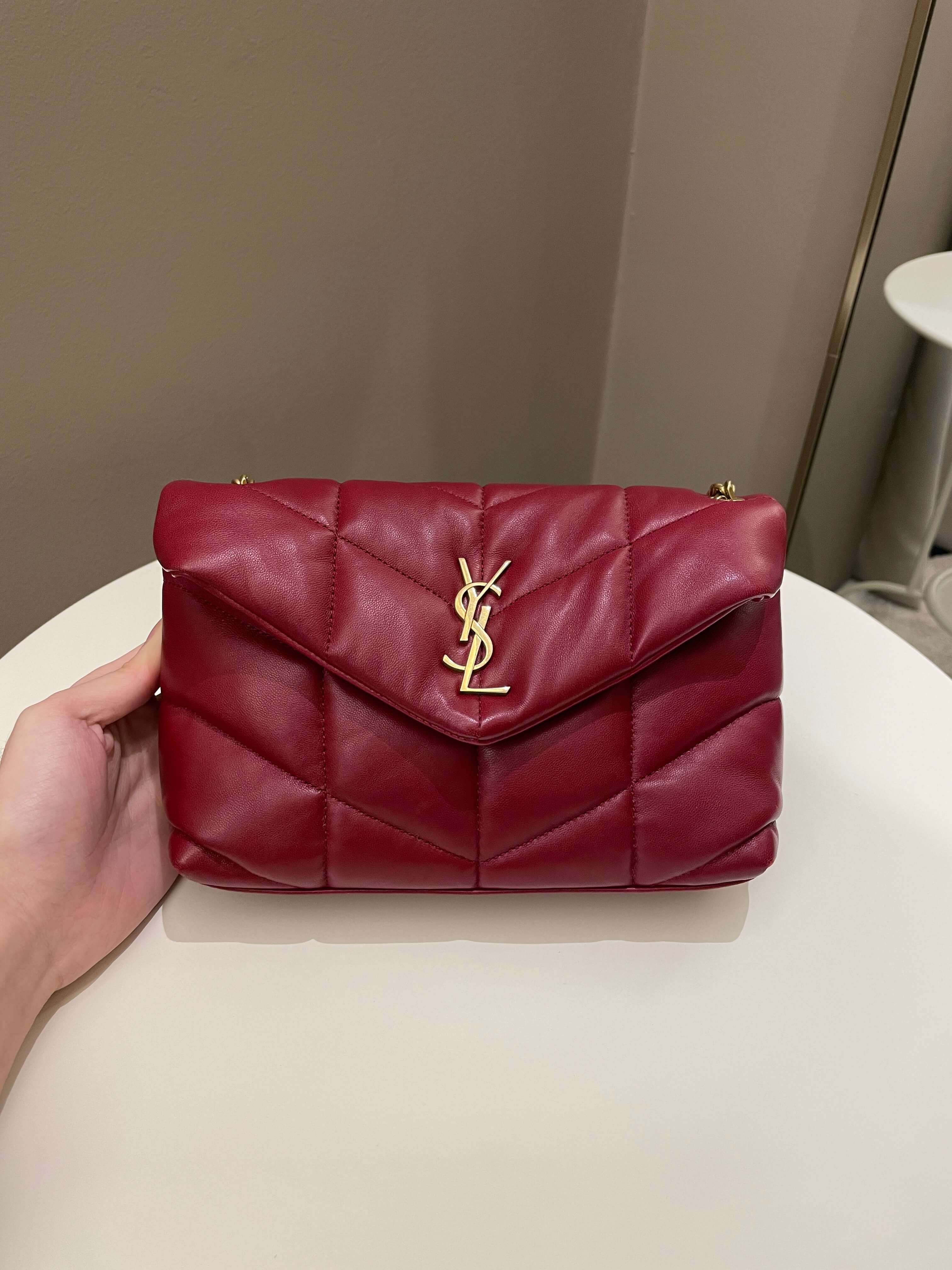 Saint Laurent Puffer Bag Red Lambskin