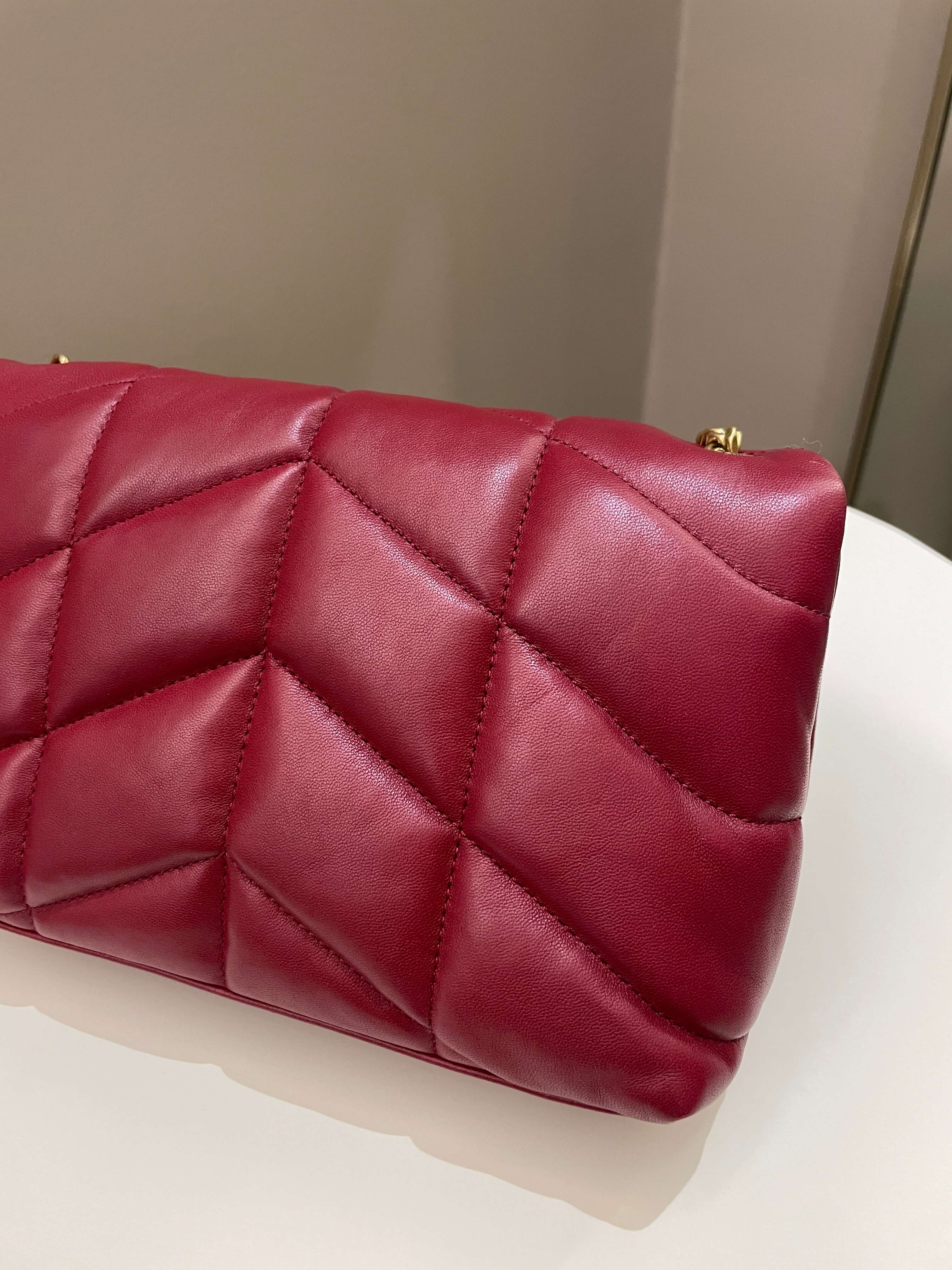 Saint Laurent Puffer Bag Red Lambskin