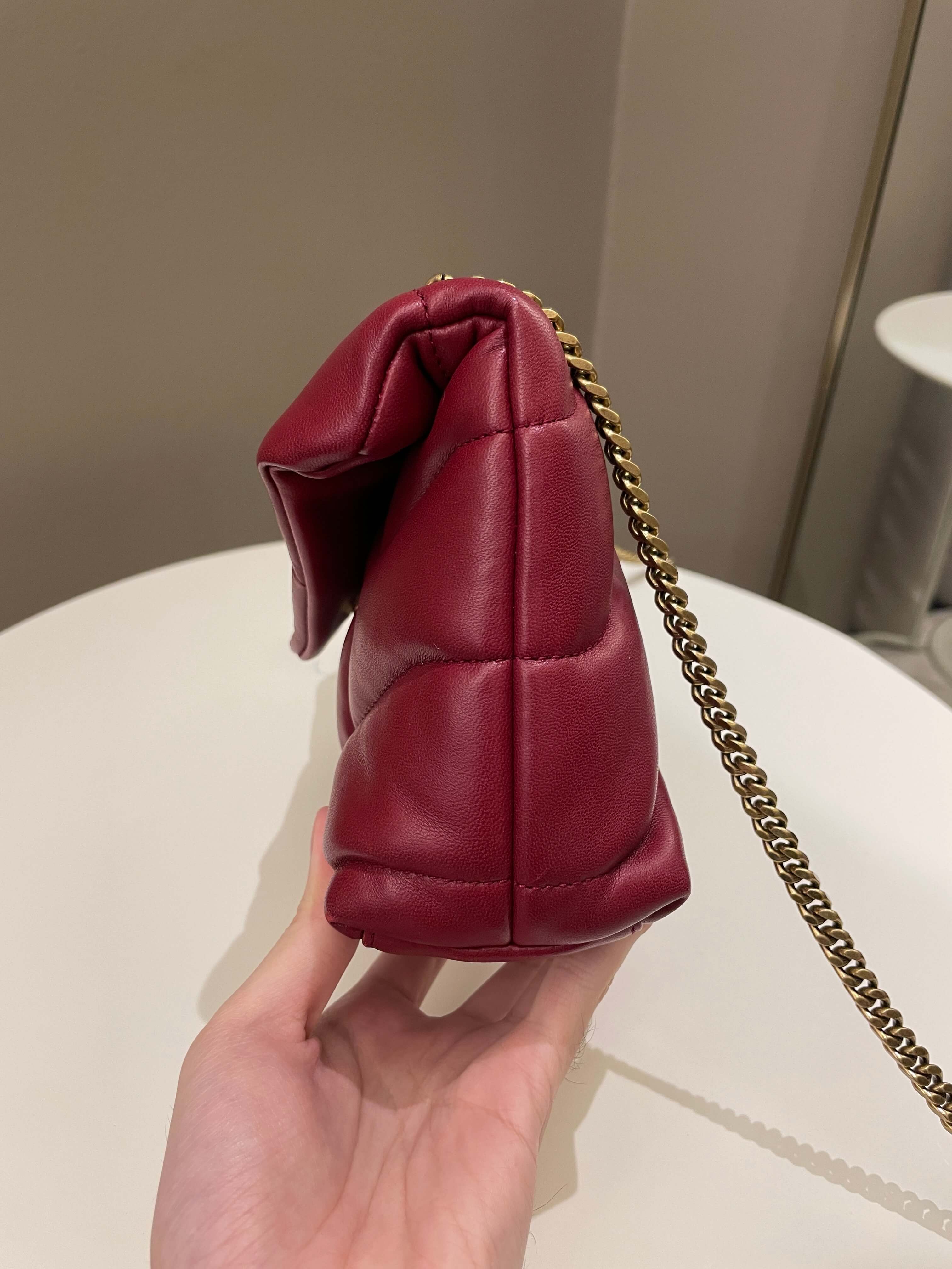 Saint Laurent Puffer Bag Red Lambskin