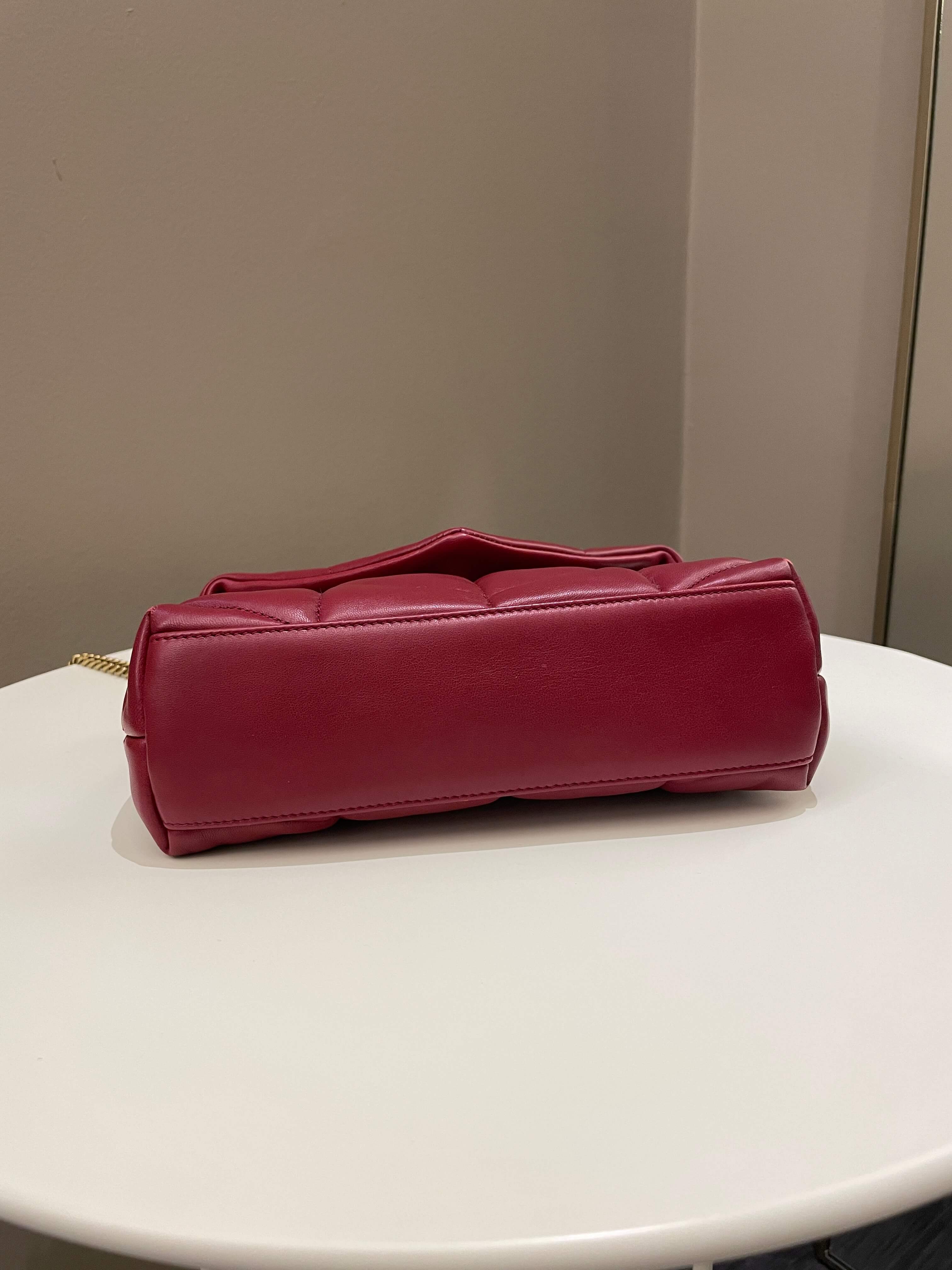 Saint Laurent Puffer Bag Red Lambskin