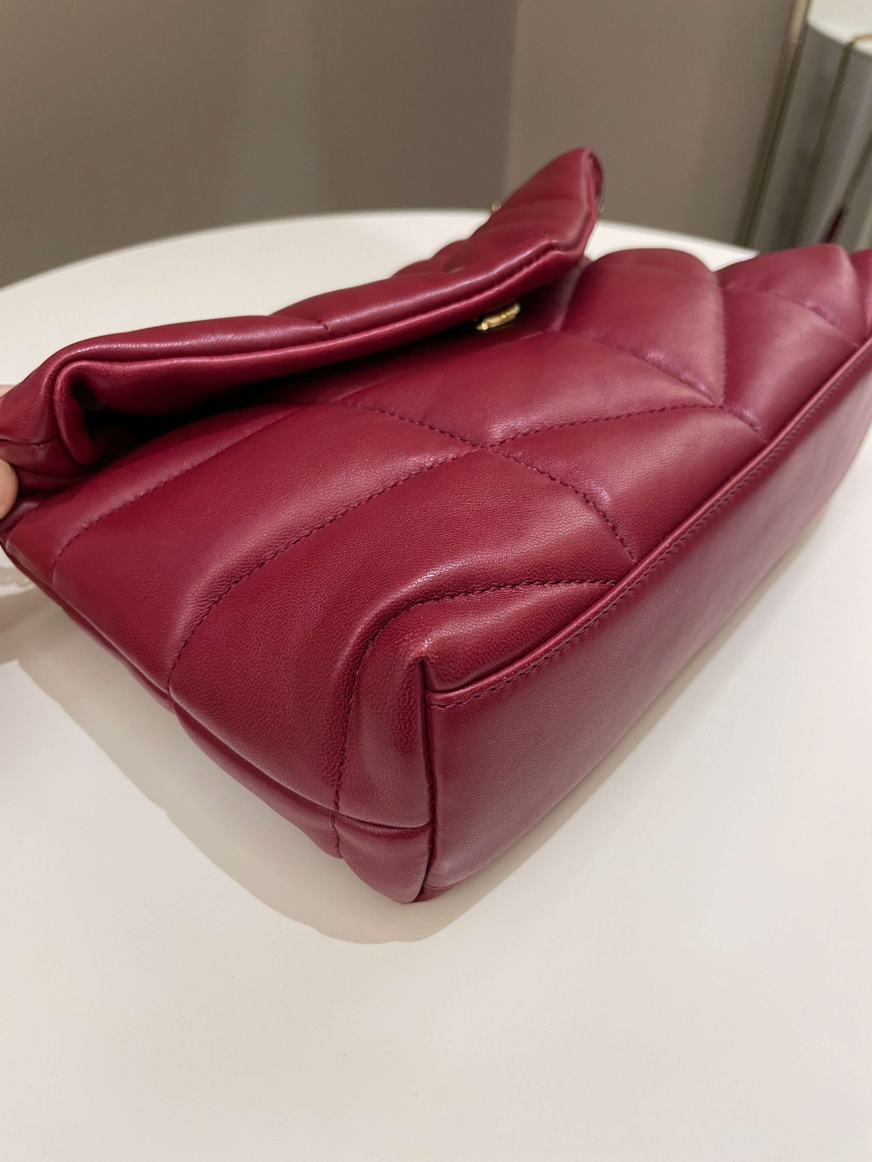 Saint Laurent Puffer Bag Red Lambskin