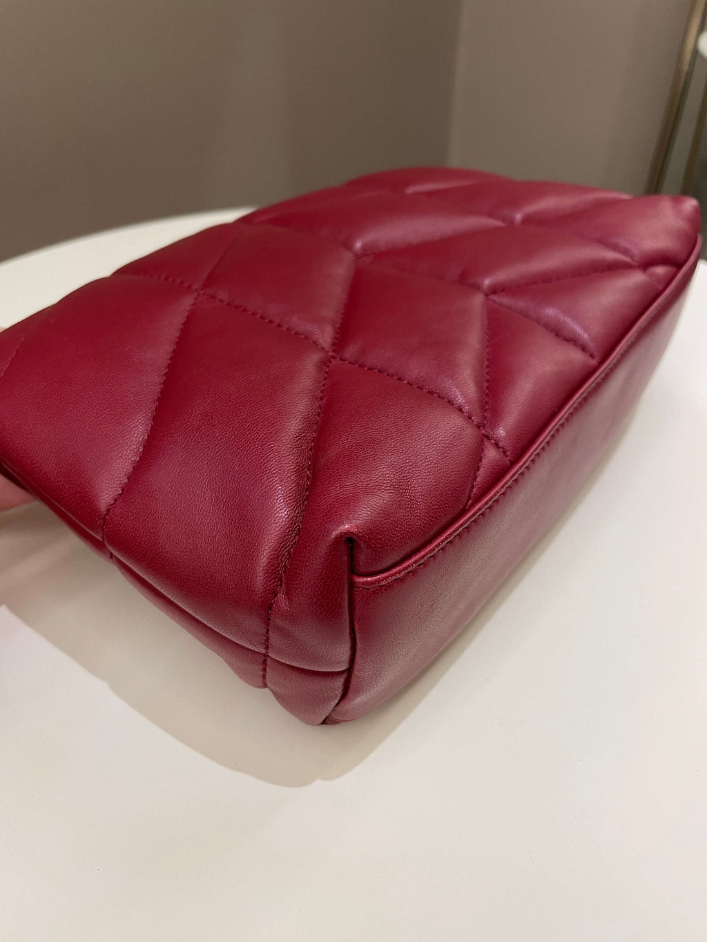 Saint Laurent Puffer Bag Red Lambskin