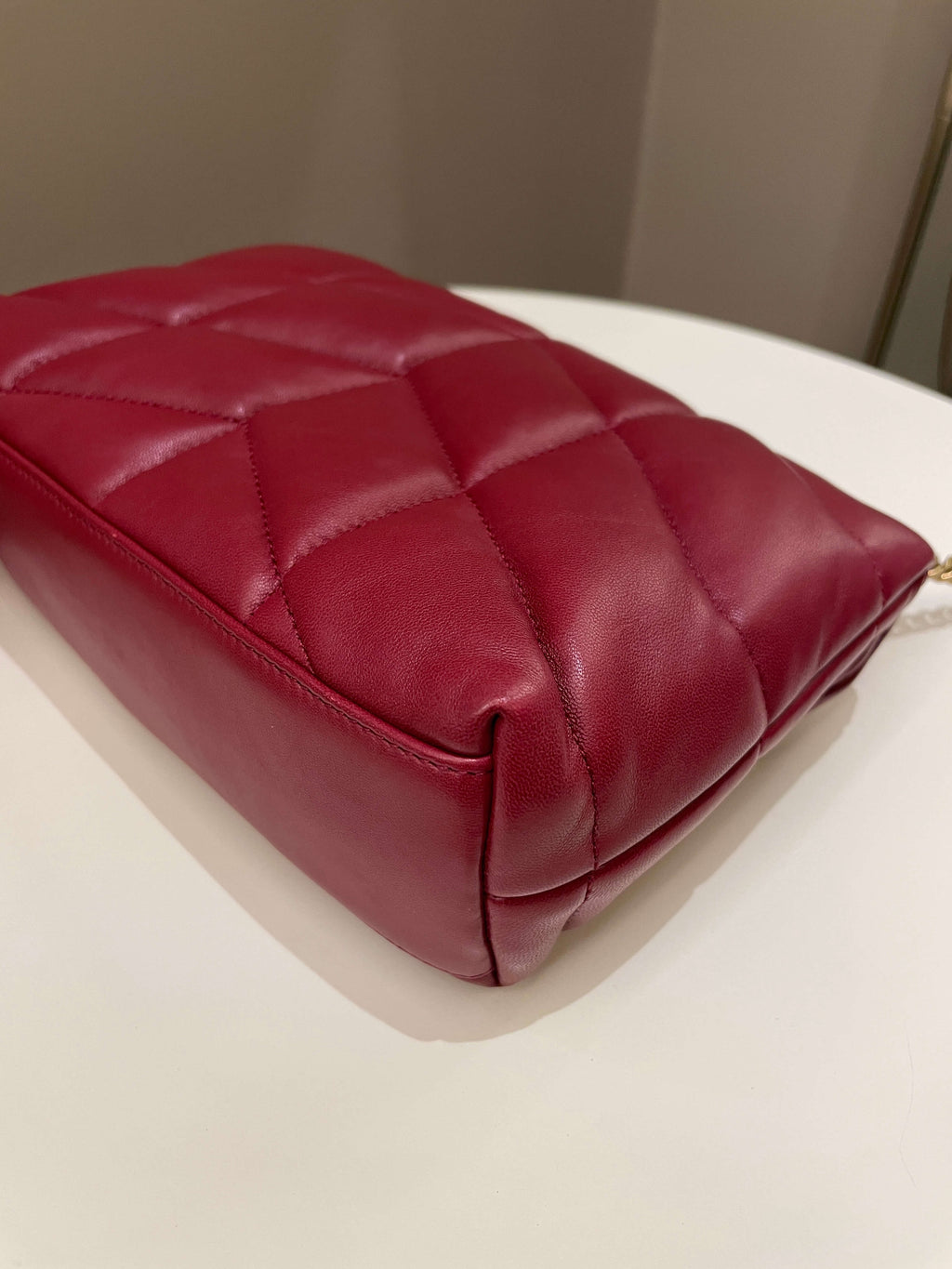 Saint Laurent Puffer Bag Red Lambskin