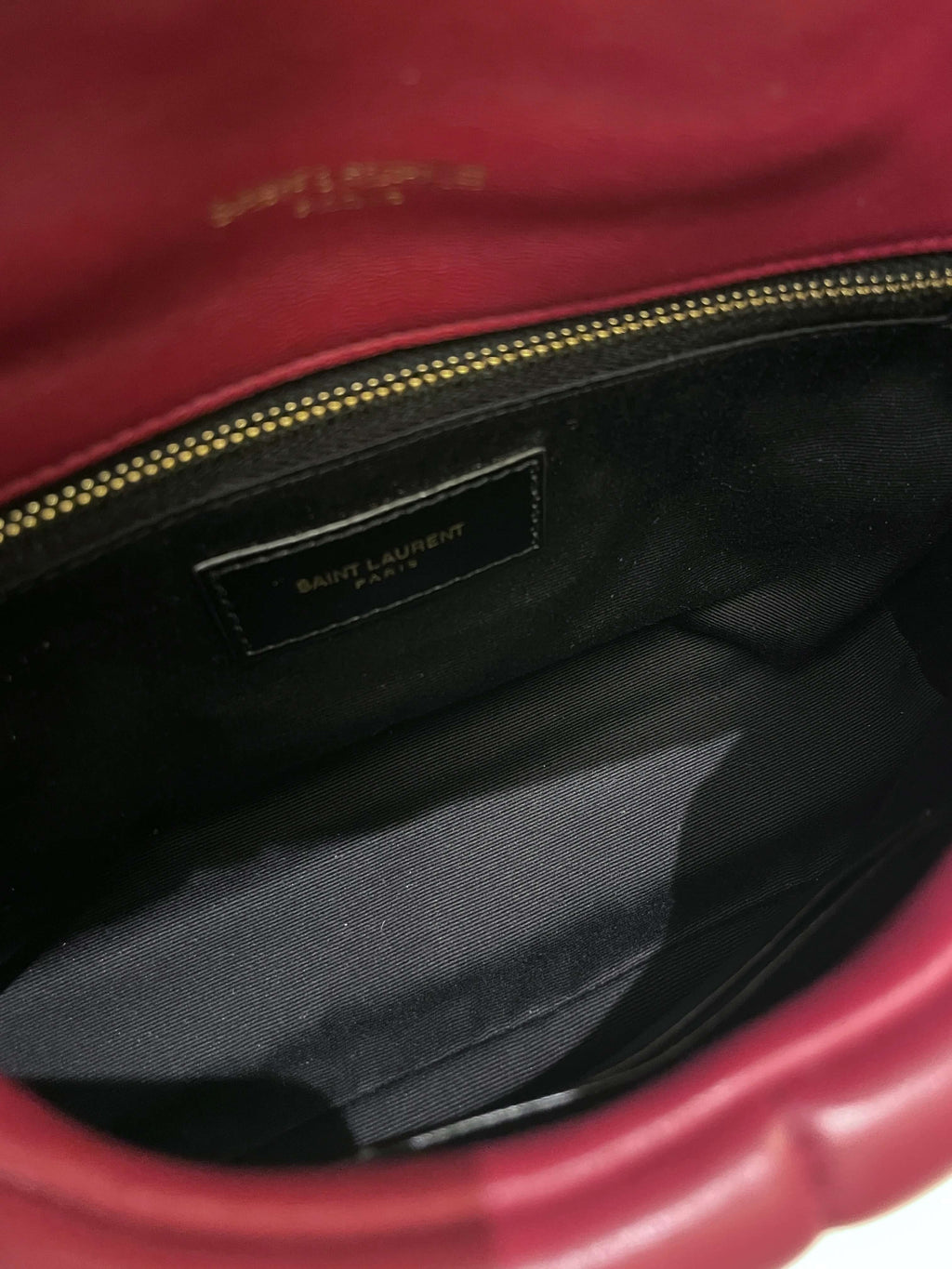 Saint Laurent Puffer Bag Red Lambskin
