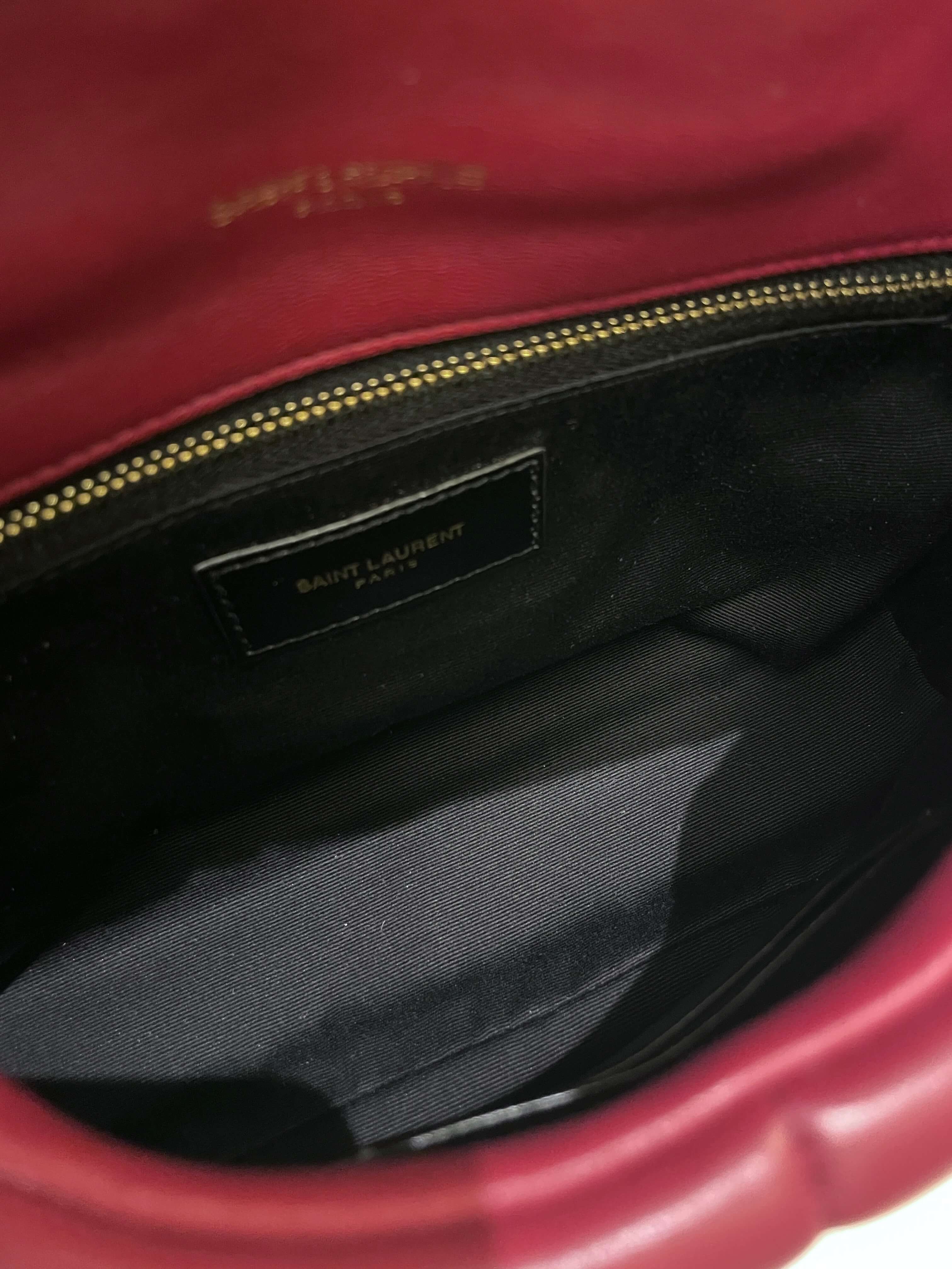 Saint Laurent Puffer Bag Red Lambskin