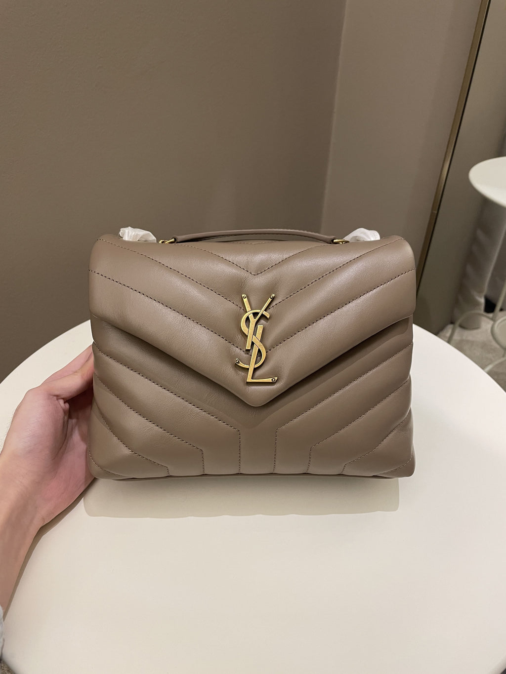 Saint Laurent Loulou Bag Dark Nude