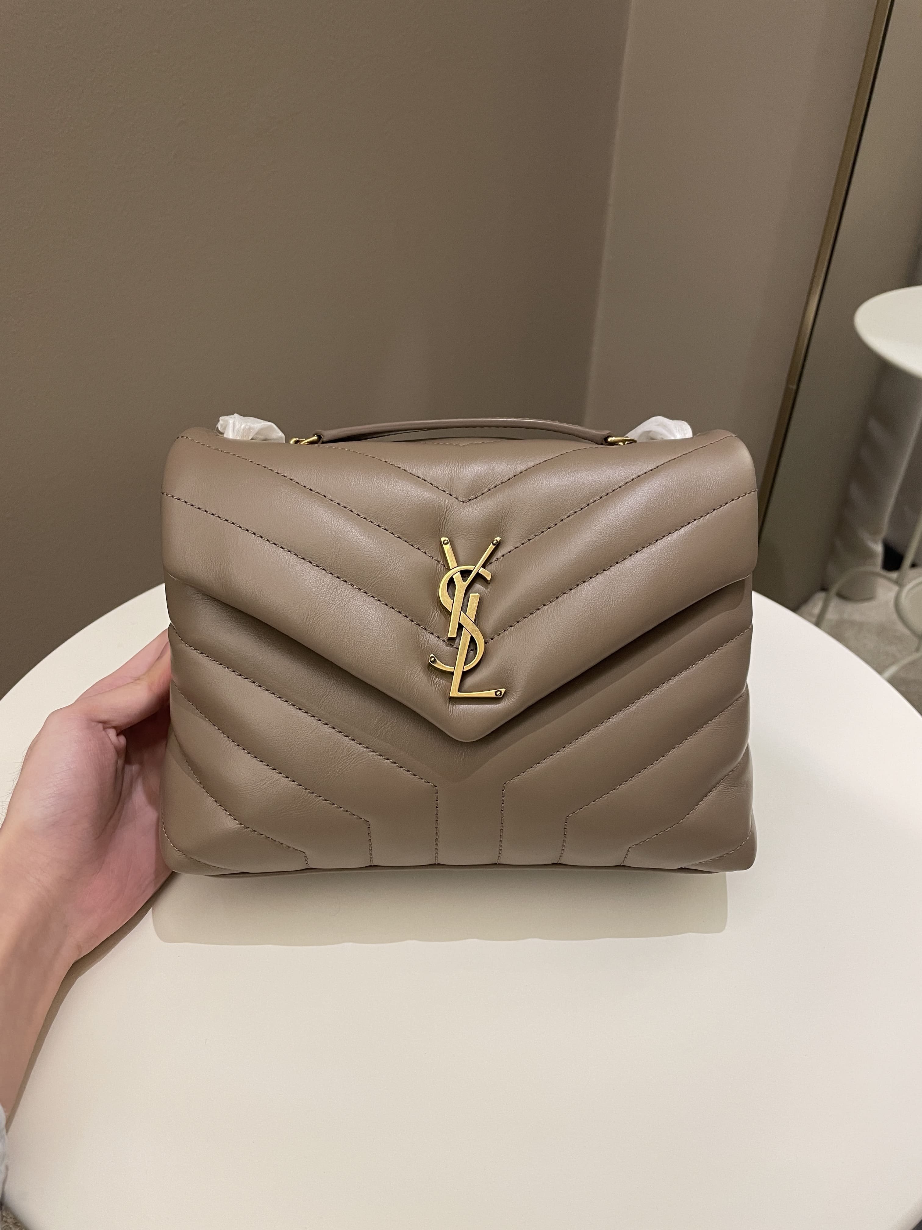 Saint Laurent Loulou Bag Dark Nude