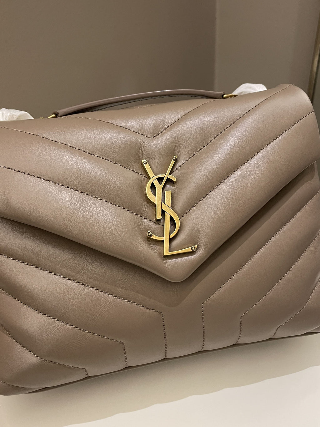 Saint Laurent Loulou Bag Dark Nude