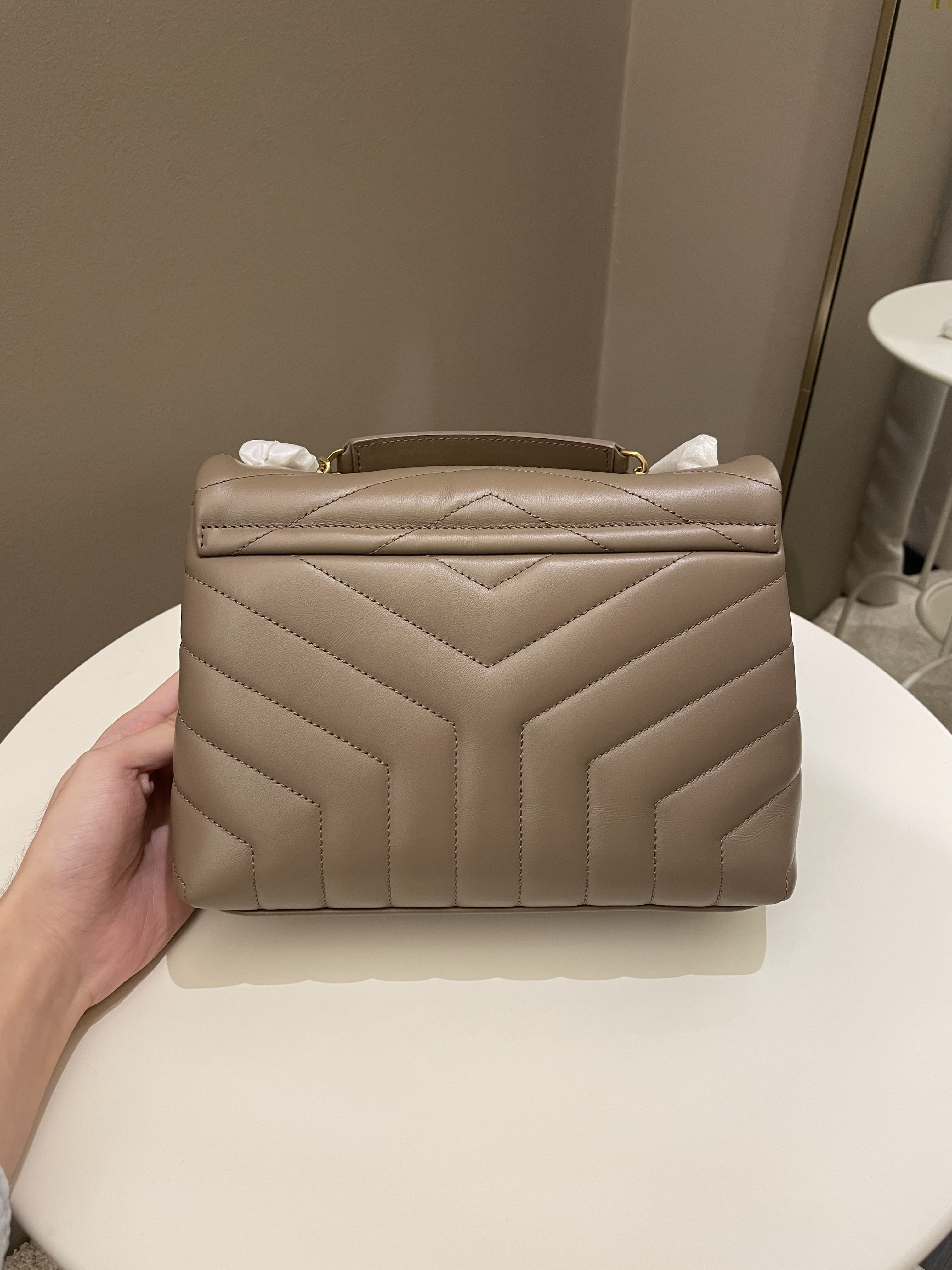 Saint Laurent Loulou Bag Dark Nude