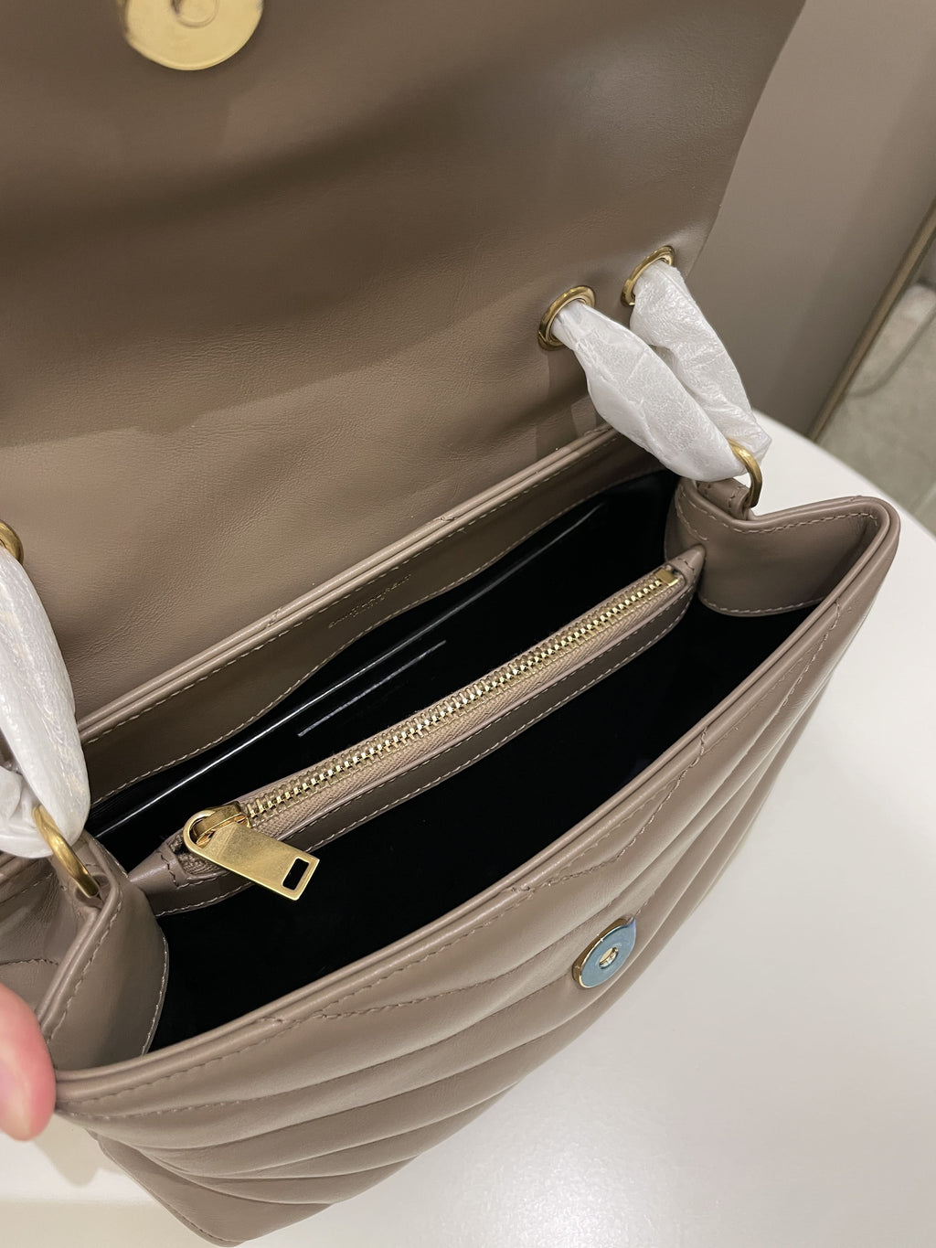 Saint Laurent Loulou Bag Dark Nude