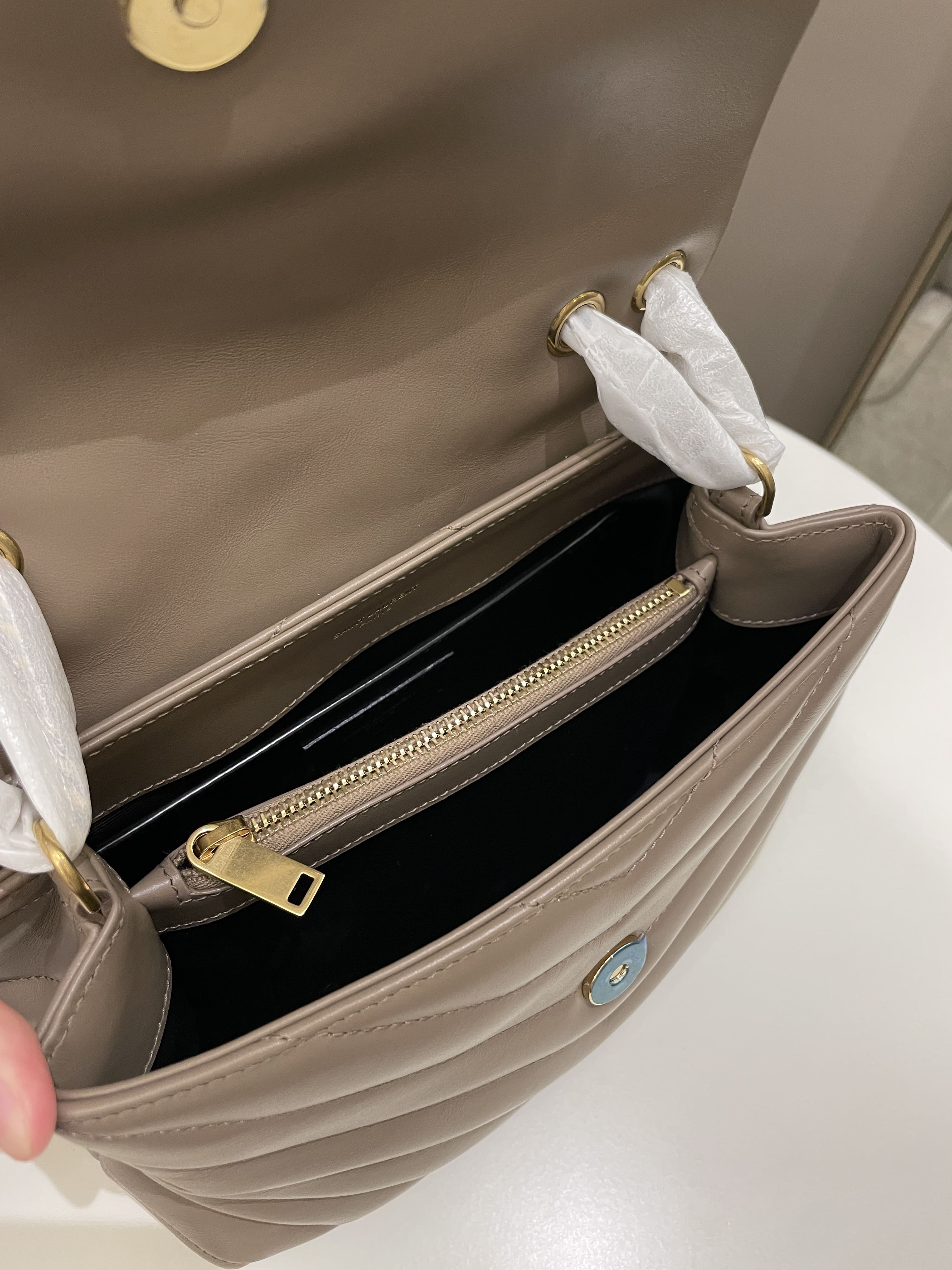 Saint Laurent Loulou Bag Dark Nude
