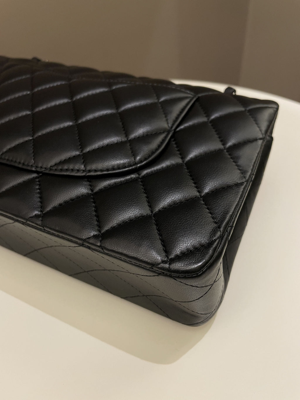 Chanel Classic Quilted Medium Double Flap Black Lambskin