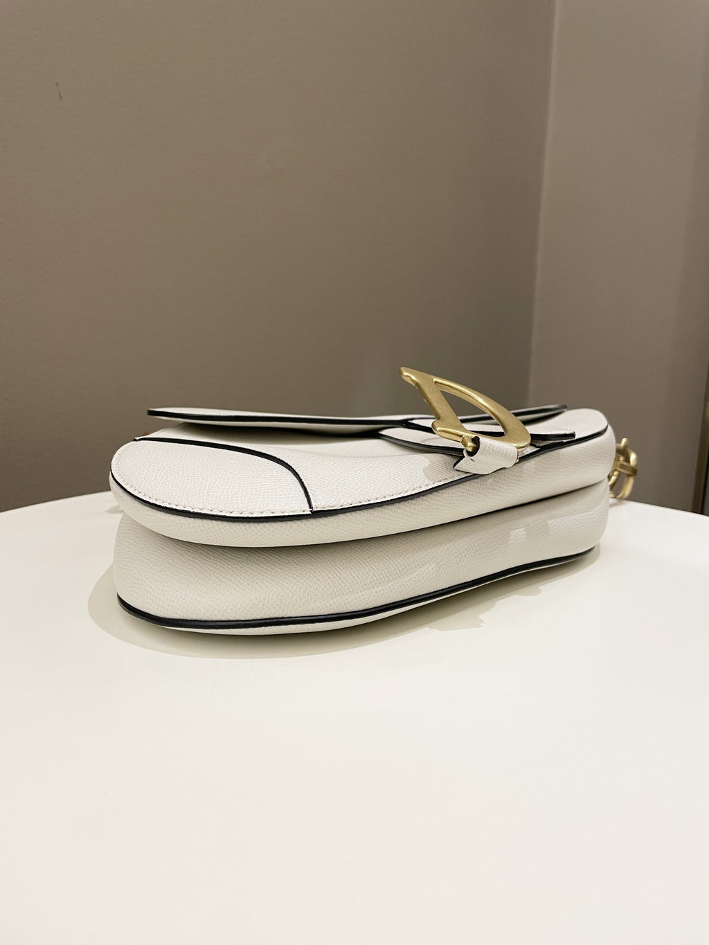 Dior Saddle Bag Ivory Epsom