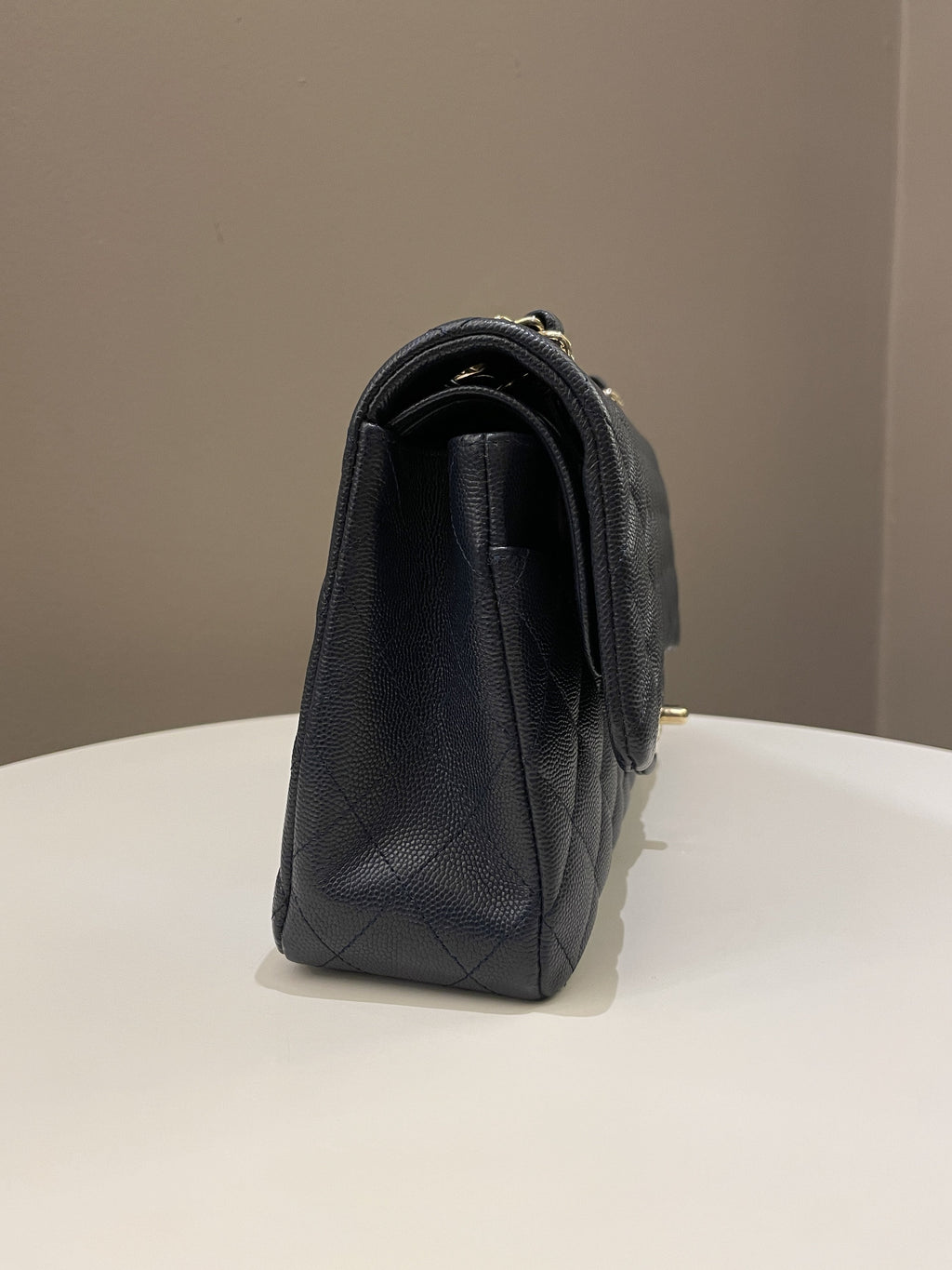 Chanel Classic Quilted Medium Double Flap Midnight Blue Caviar