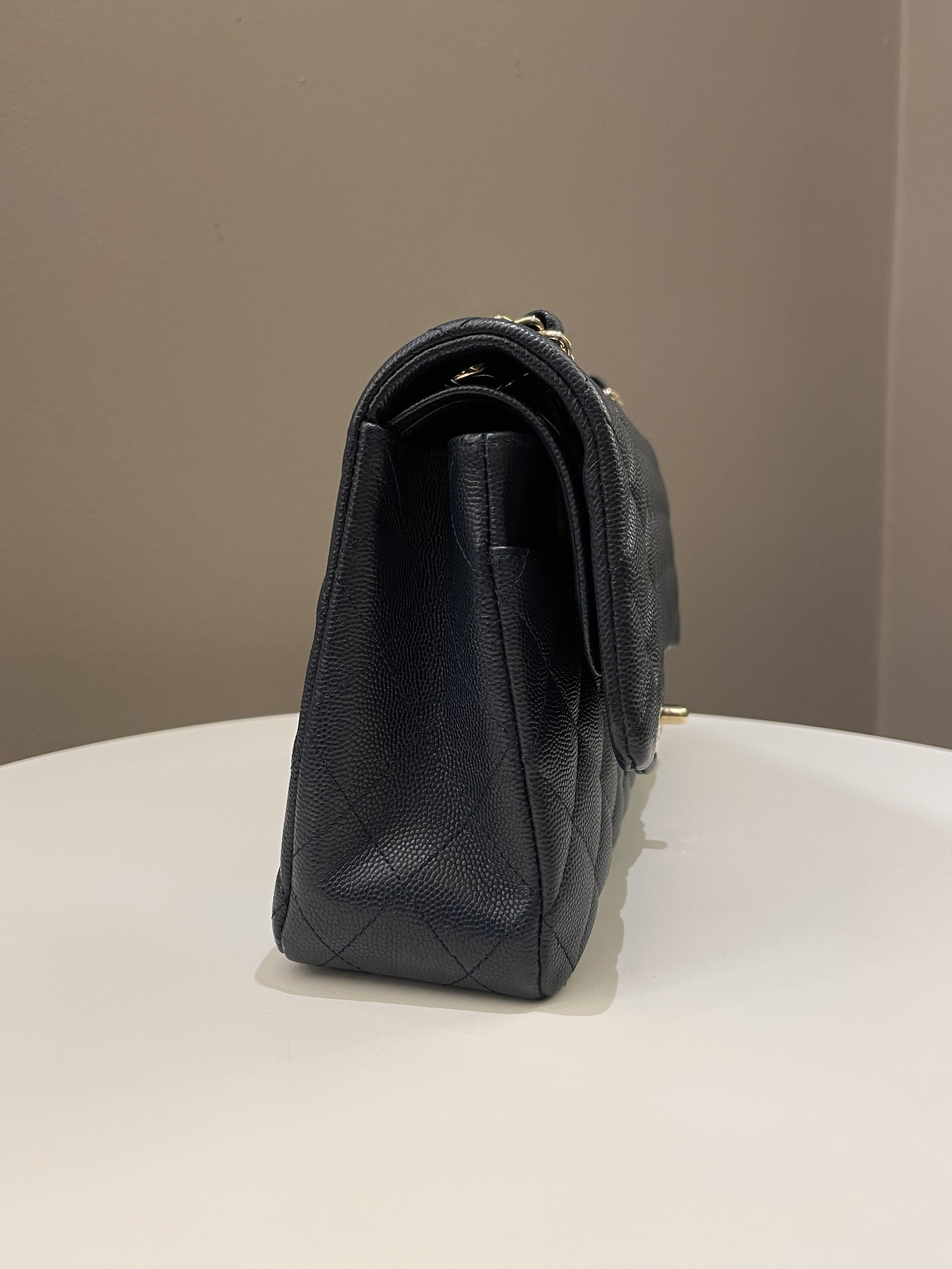 Chanel Classic Quilted Medium Double Flap Midnight Blue Caviar