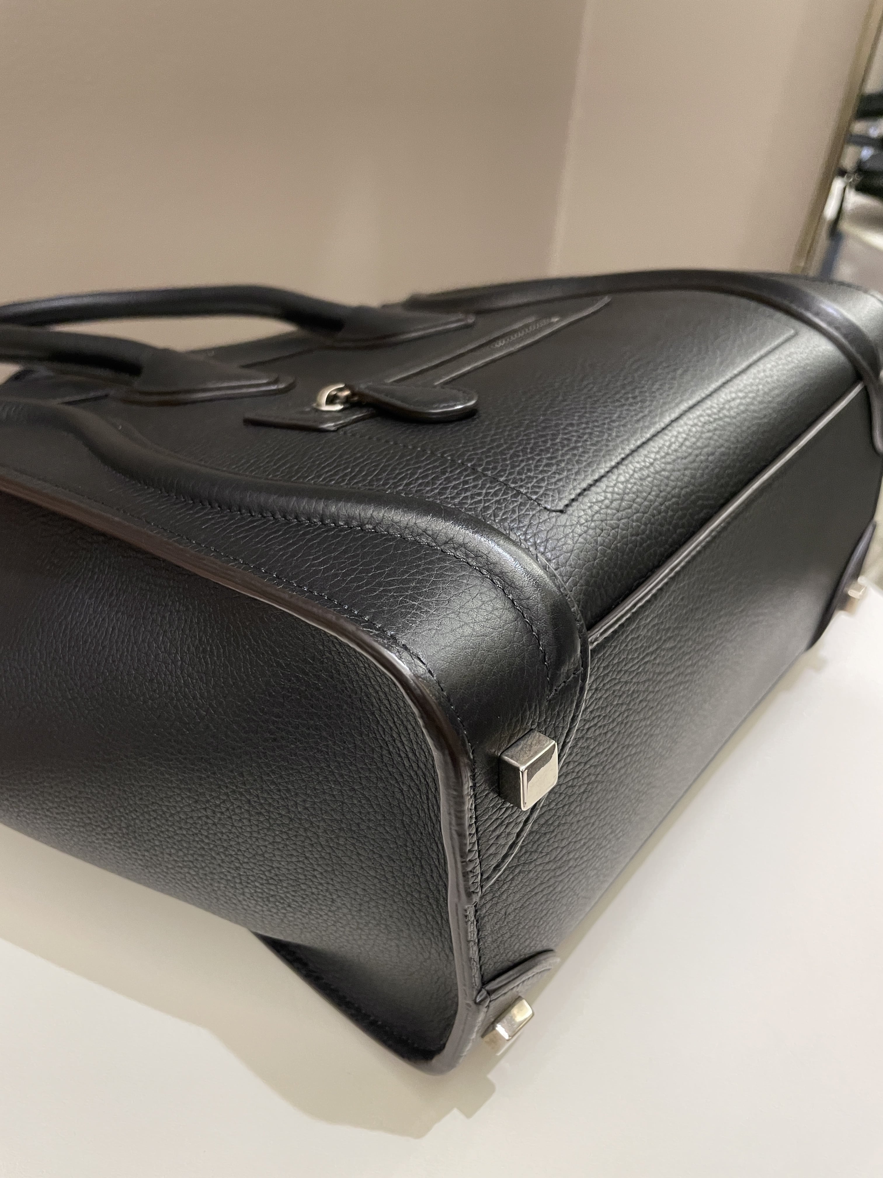 Celine Micro Luggage Black Grainy Leather