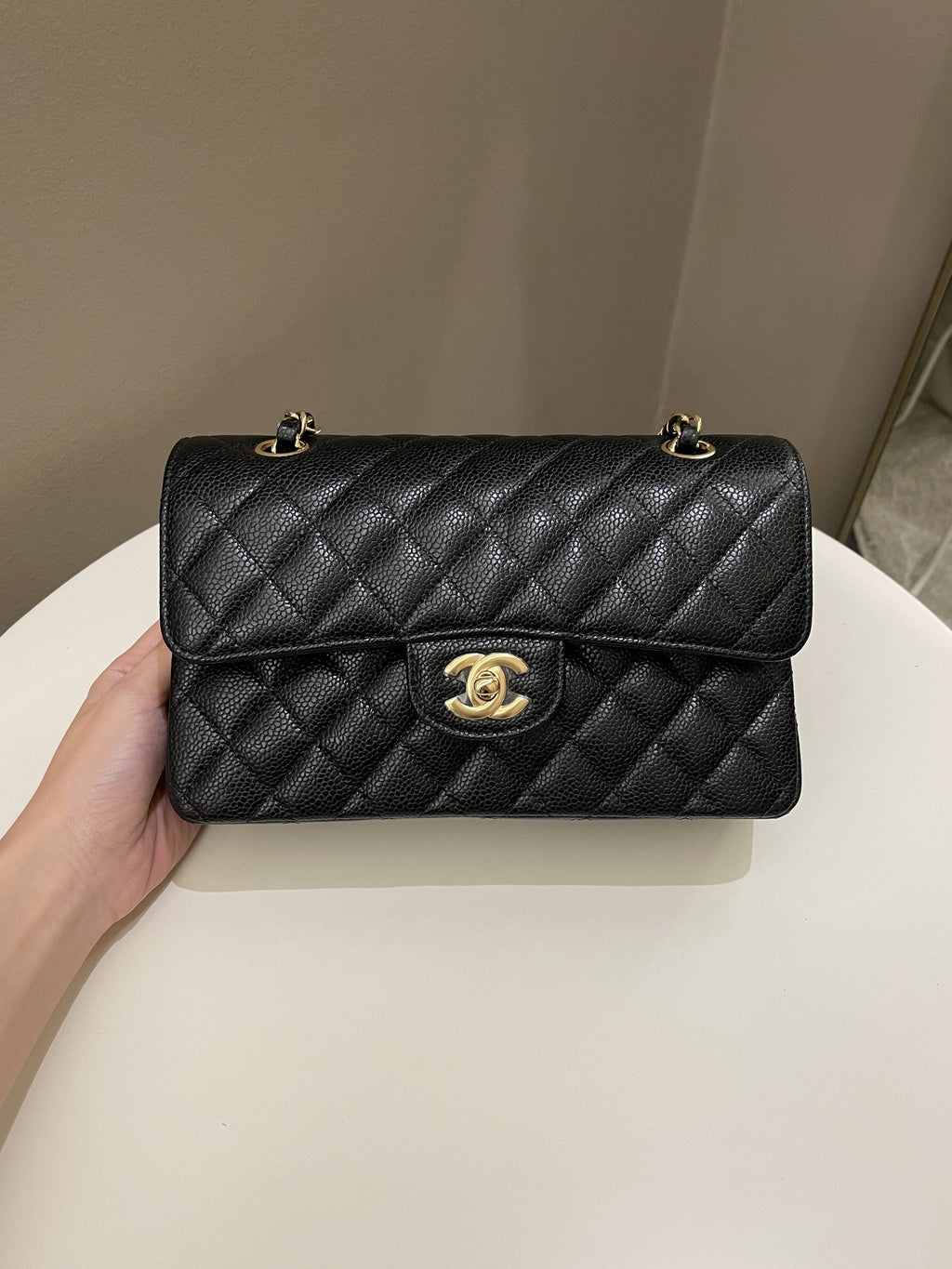 Chanel Classic Quilted Small Double Flap Black Caviar