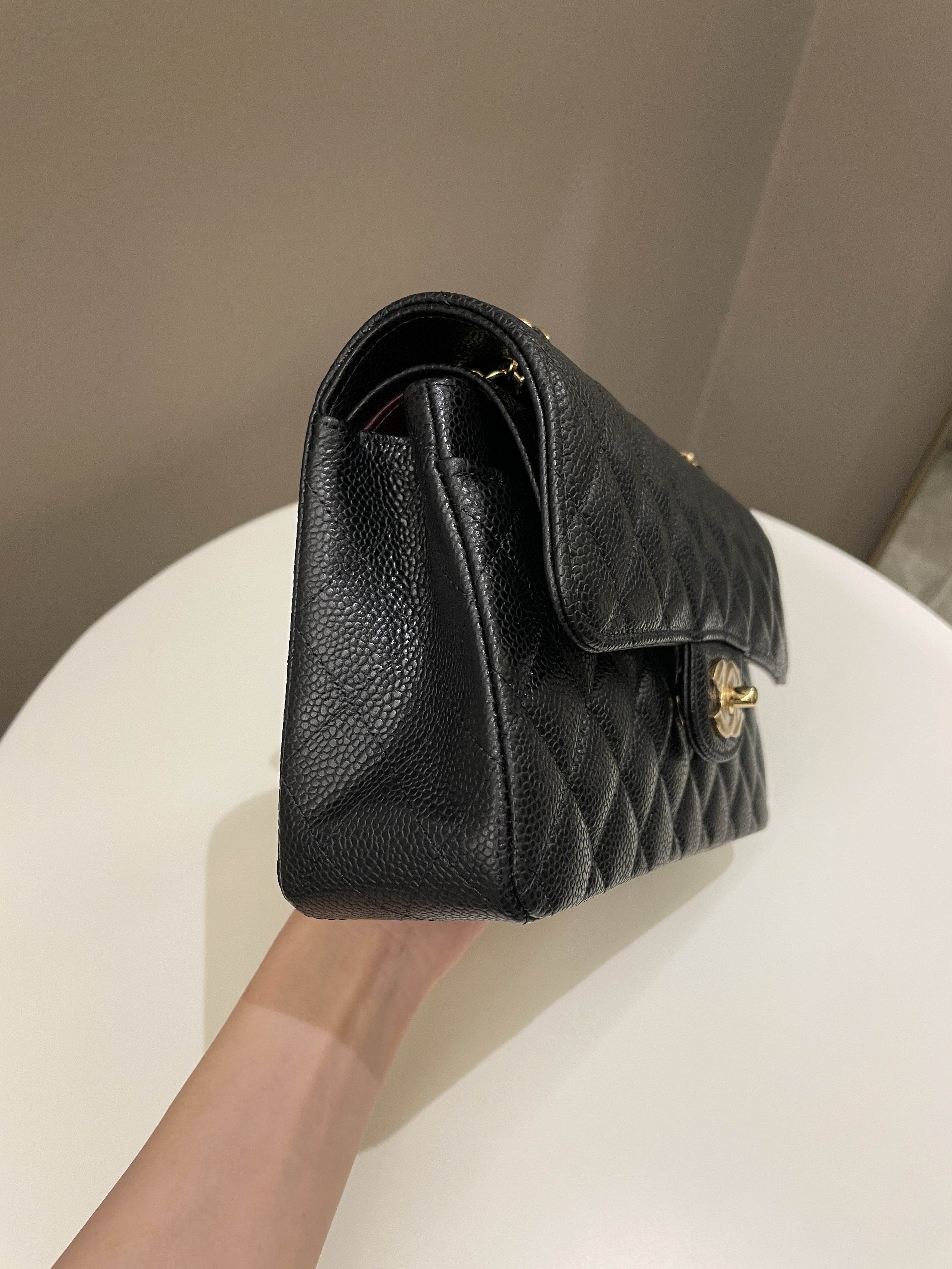 Chanel Classic Quilted Small Double Flap Black Caviar