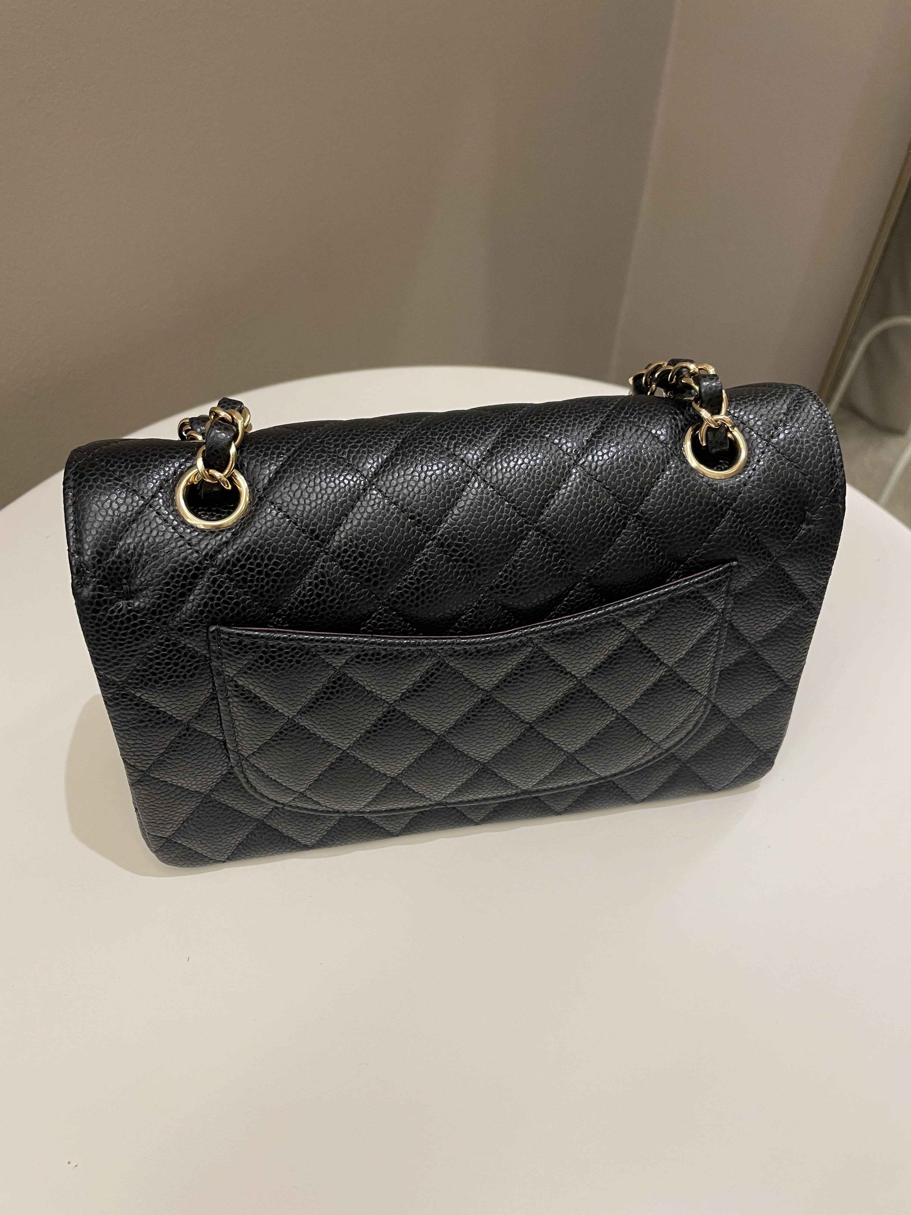 Chanel Classic Quilted Small Double Flap Black Caviar
