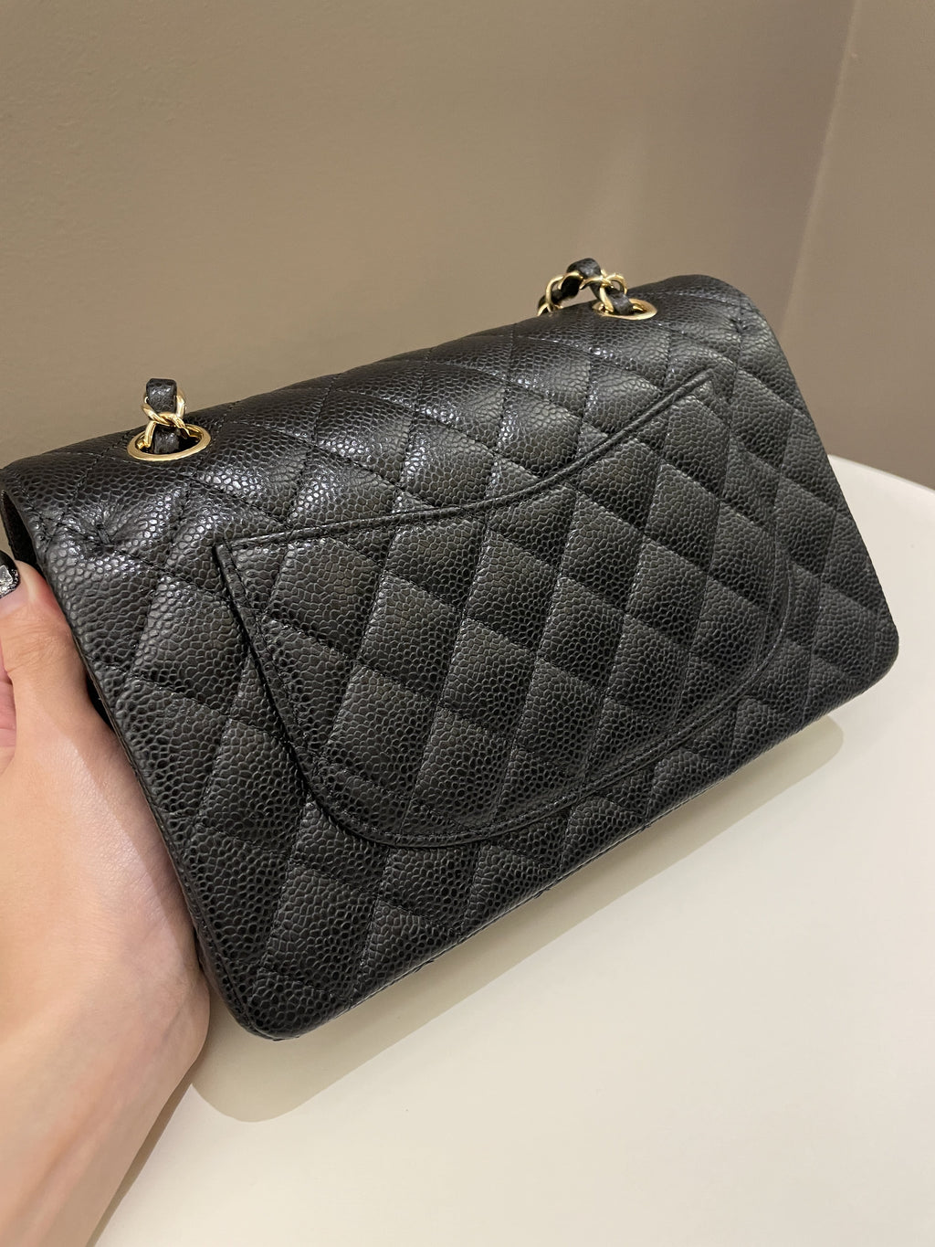 Chanel Classic Quilted Small Double Flap Black Caviar