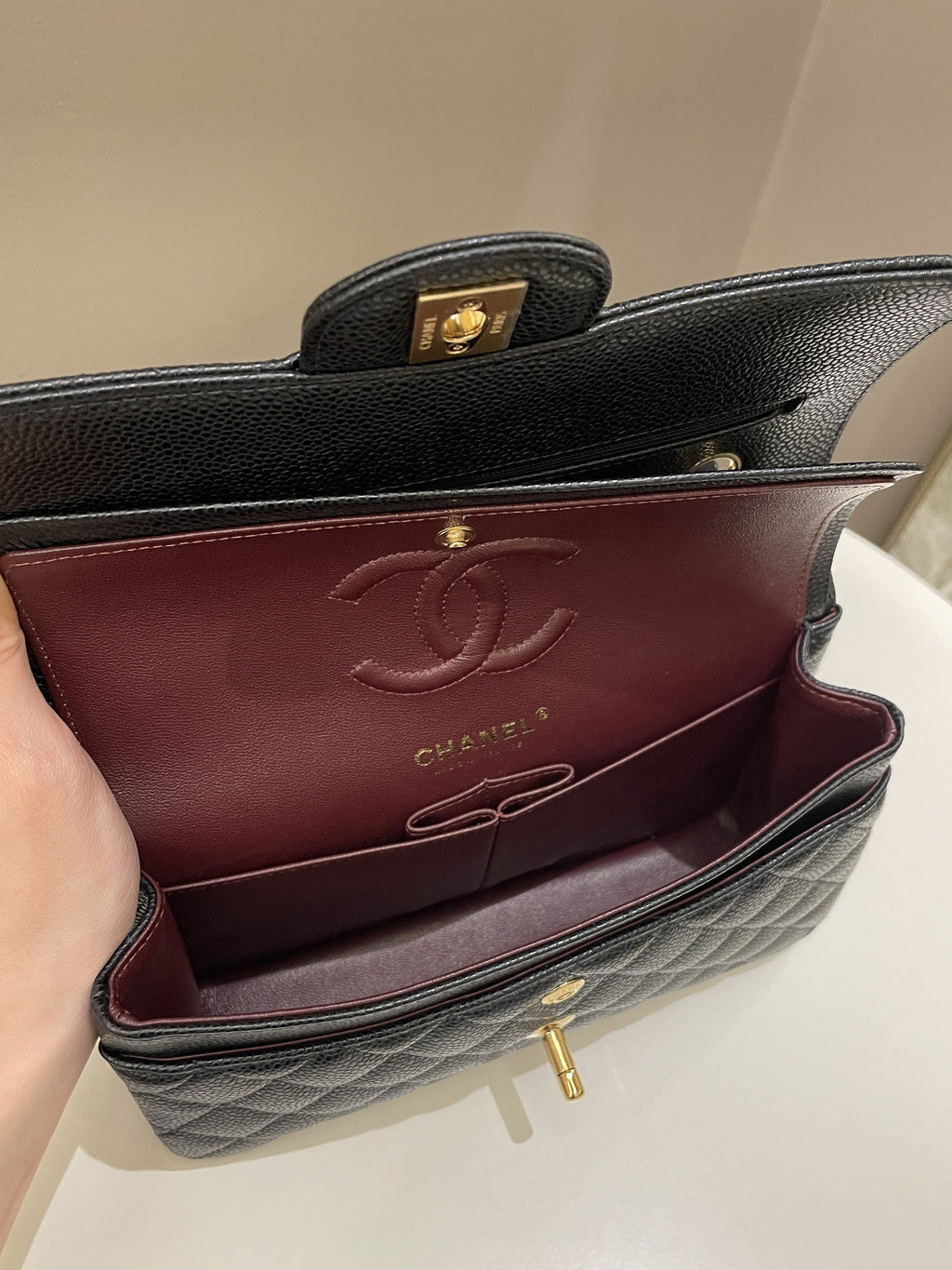 Chanel Classic Quilted Small Double Flap Black Caviar