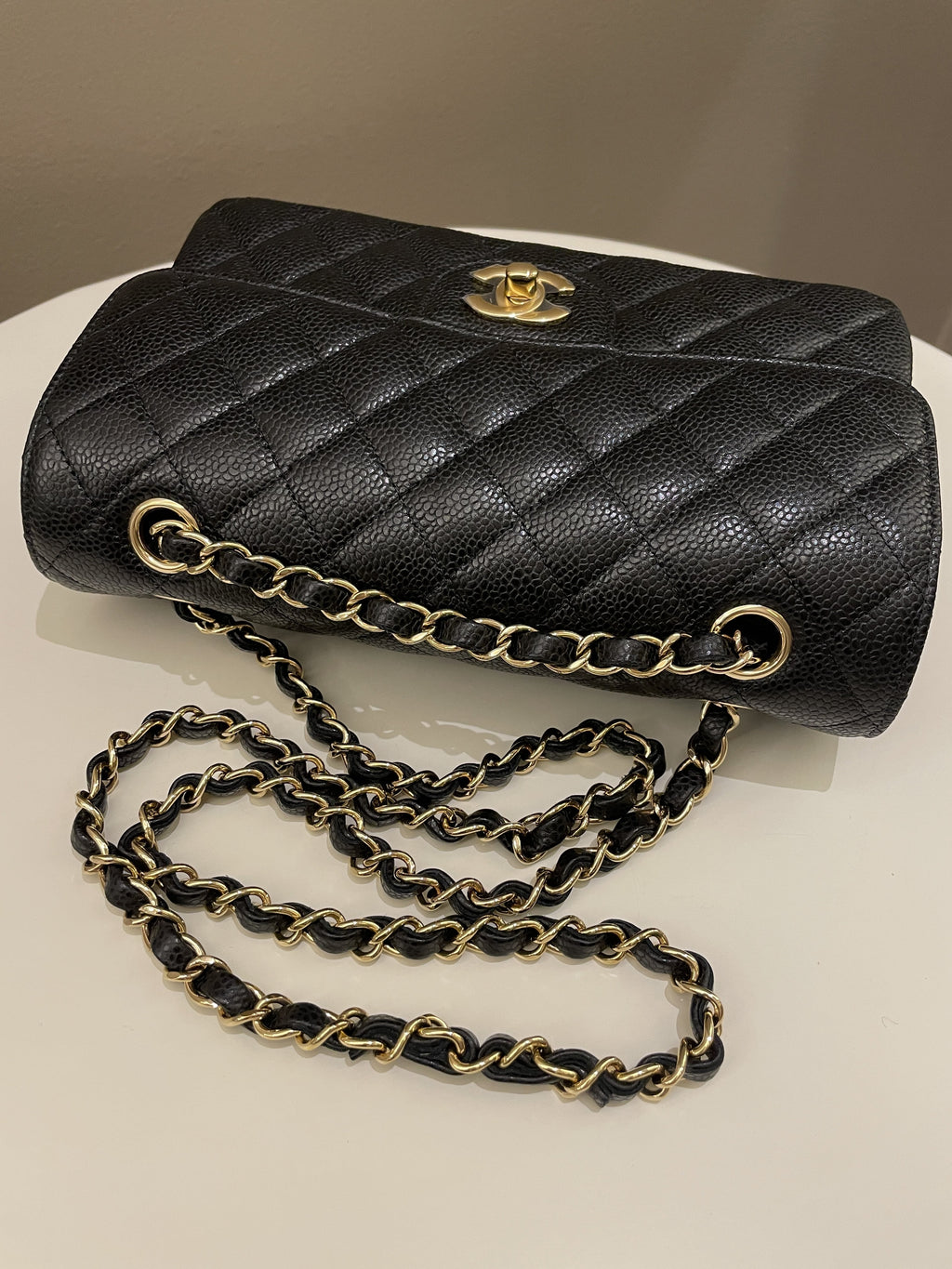 Chanel Classic Quilted Small Double Flap Black Caviar