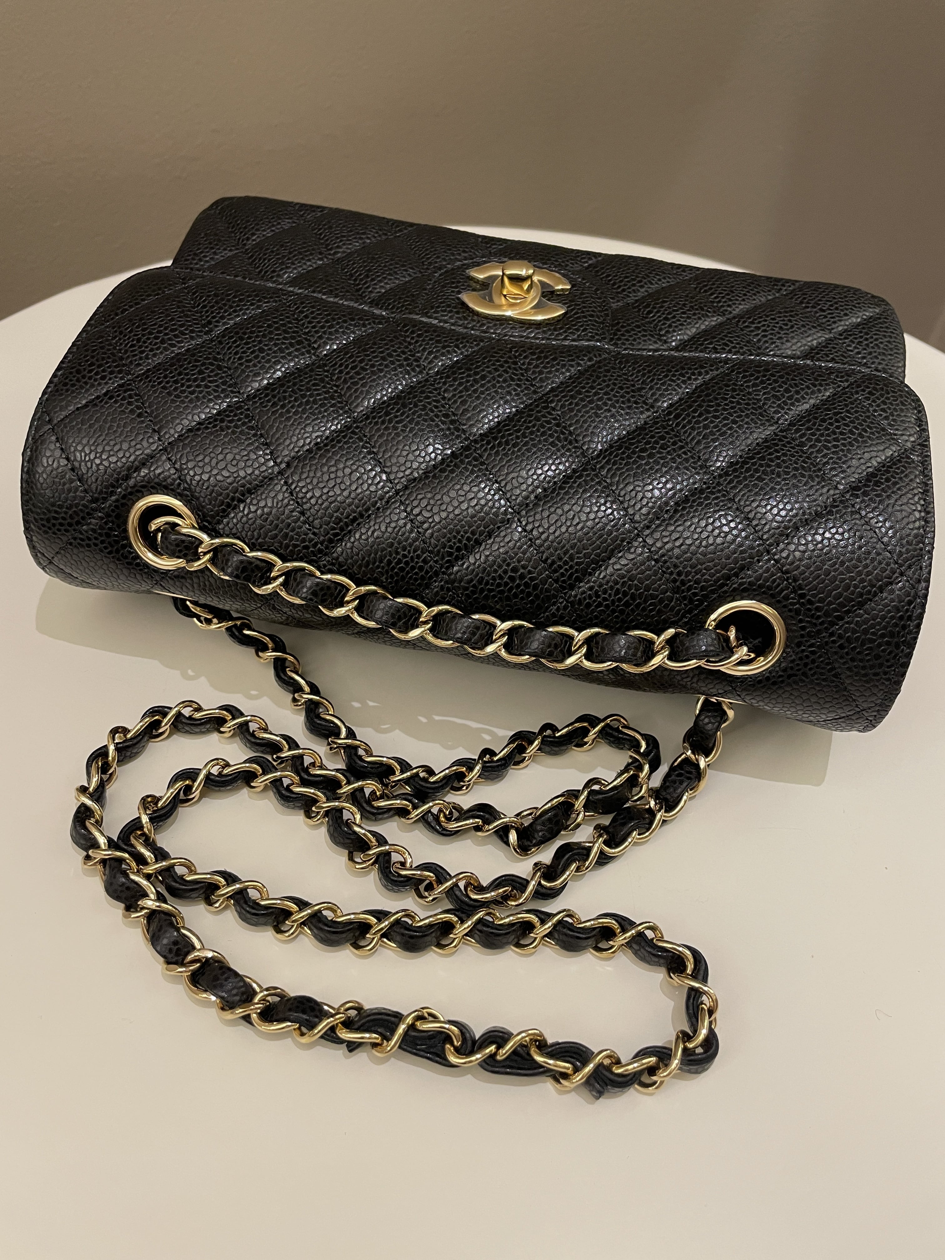 Chanel Classic Quilted Small Double Flap Black Caviar