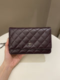 Chanel Classic Quilted Wallet On Chain Dark Burgundy