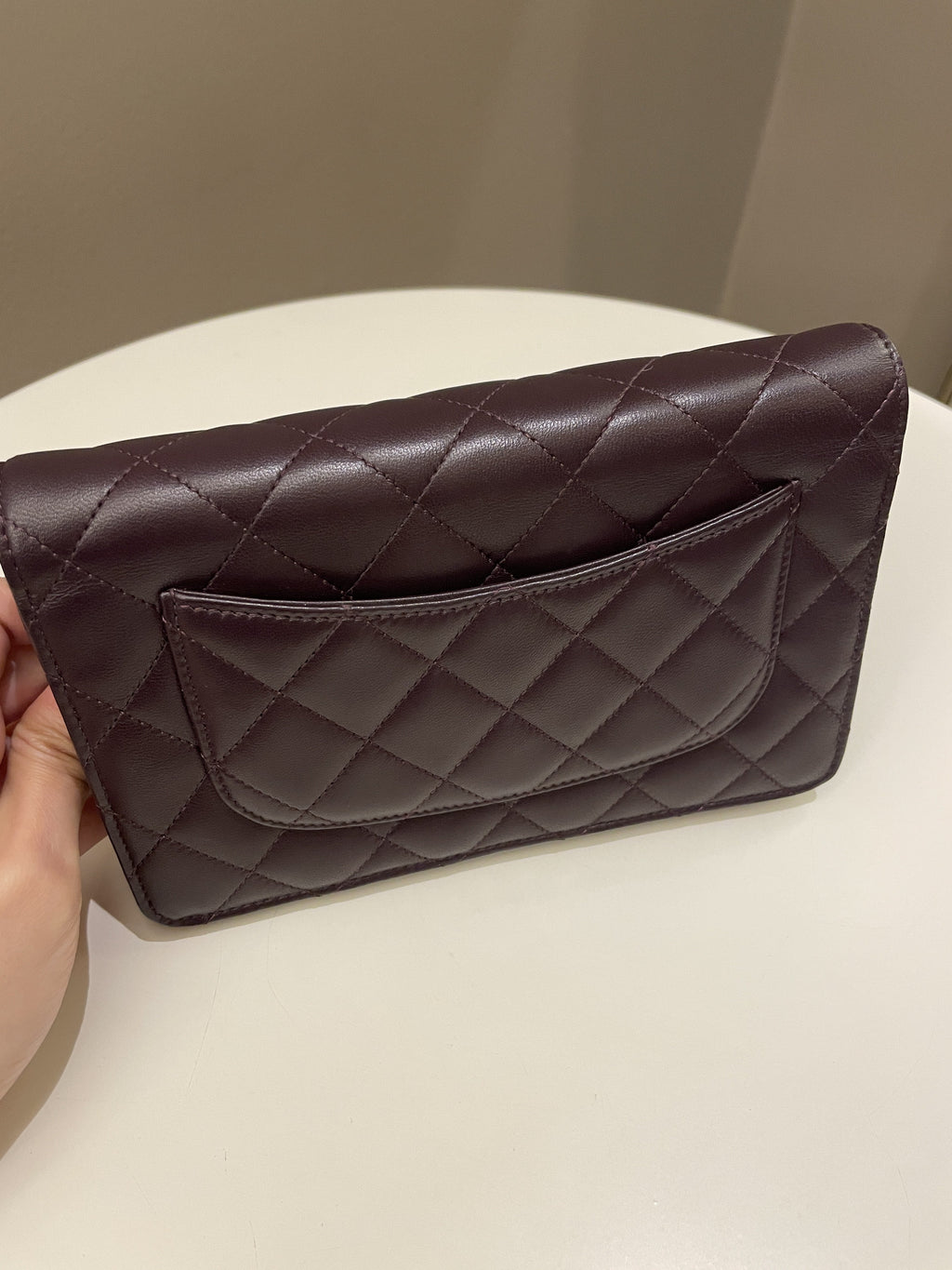 Chanel Classic Quilted Wallet On Chain Dark Burgundy