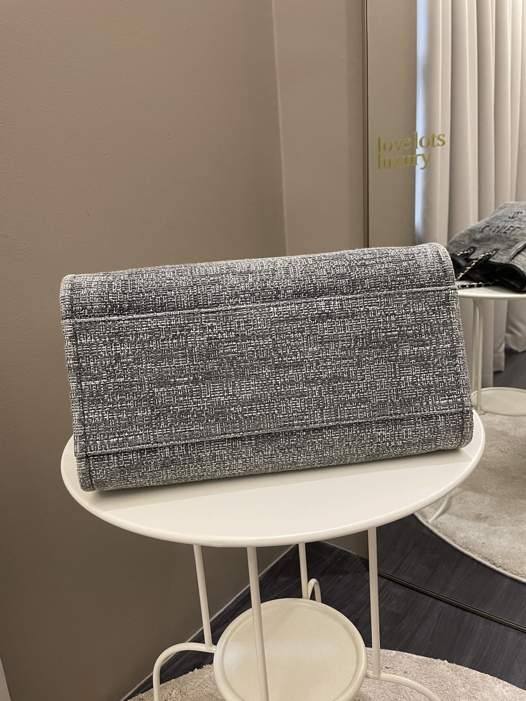 Chanel Deauville Shopper Tote Grey/ Black Canvas