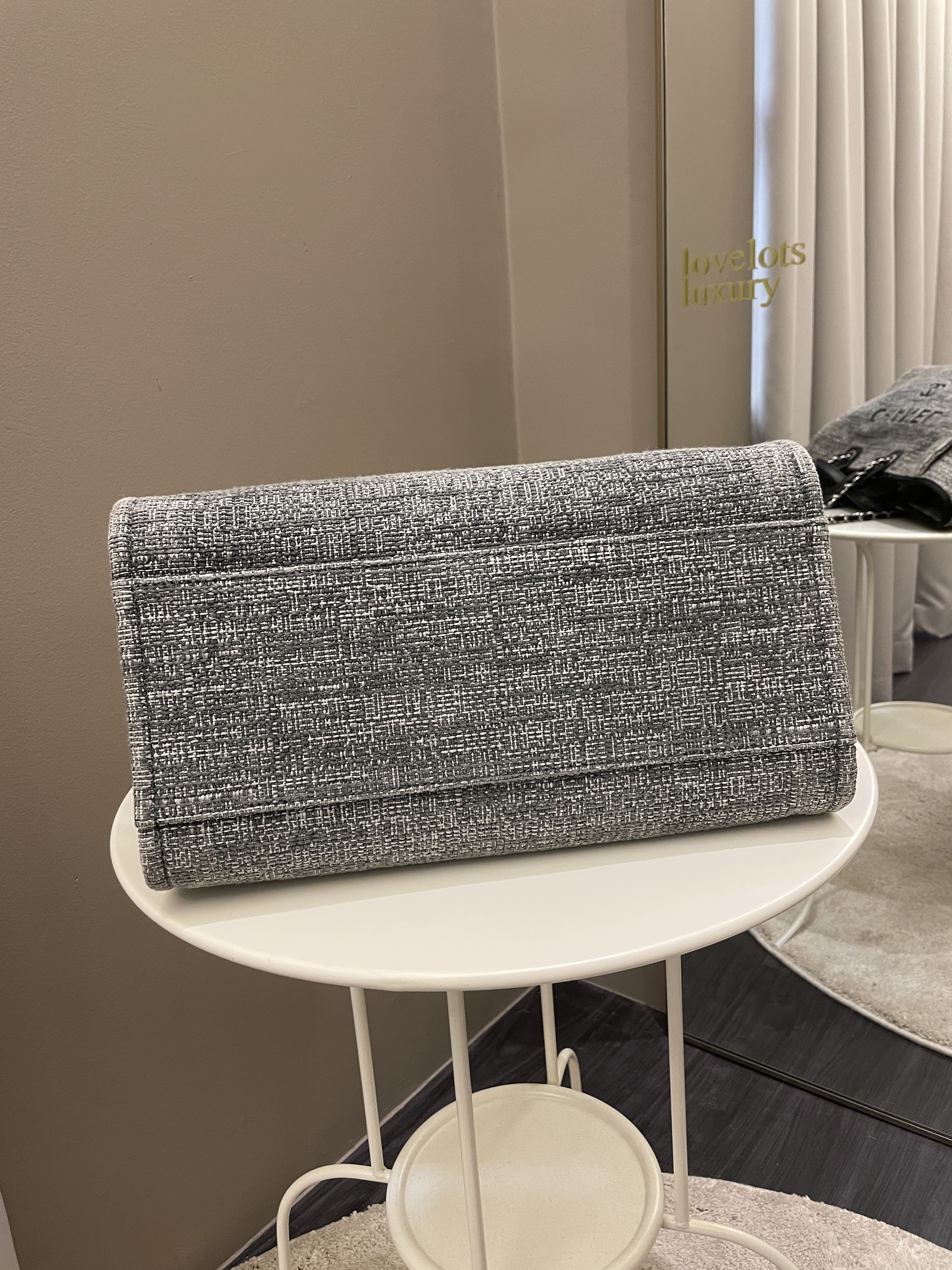 Chanel Deauville Shopper Tote Grey/ Black Canvas