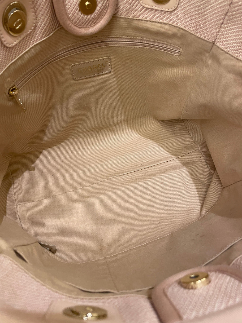 Chanel Deauville Shopper Tote Beige
