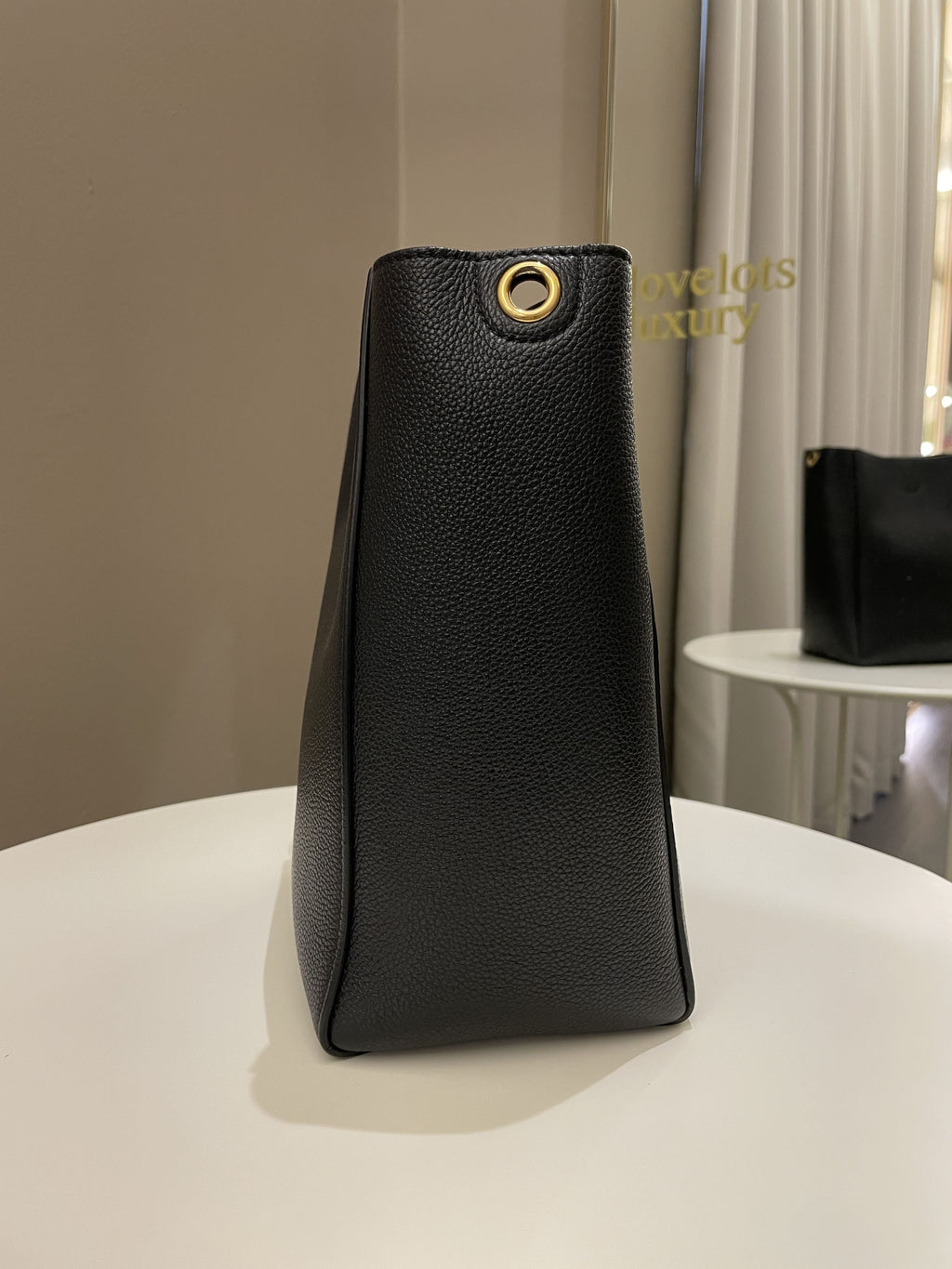 Celine Sangle Bucket Bag Black Grainy Calfskin