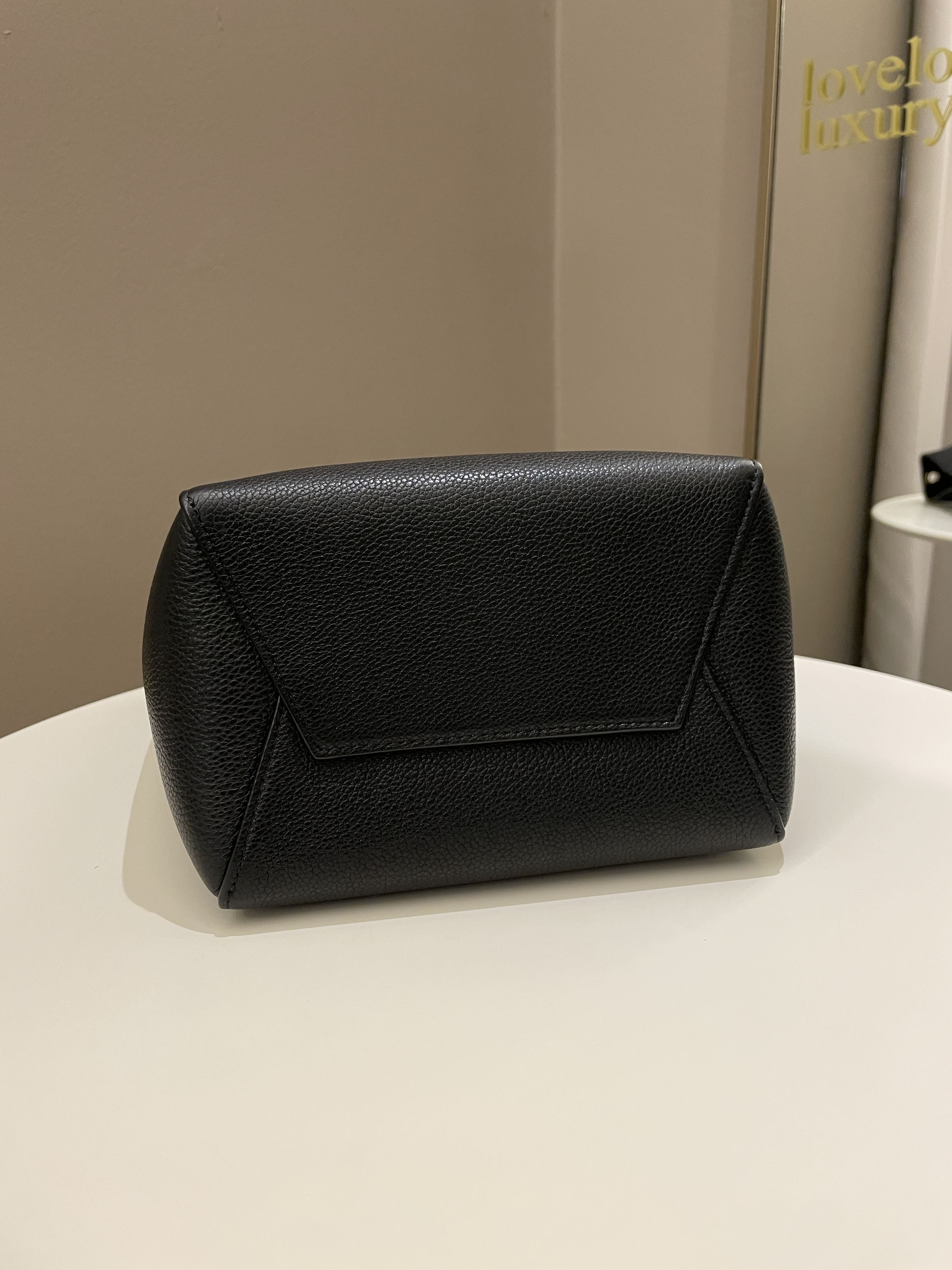 Celine Sangle Bucket Bag Black Grainy Calfskin