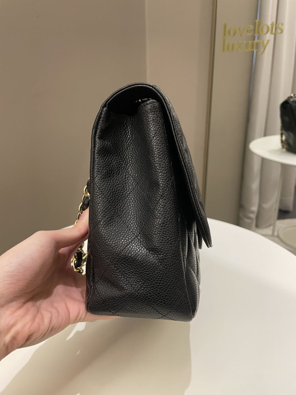 Chanel Classic Quilted Jumbo Single Flap Black Caviar