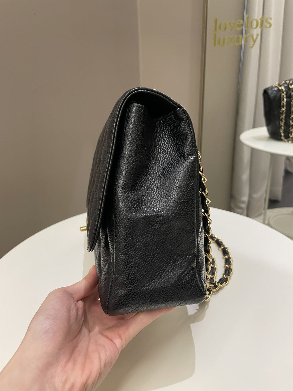 Chanel Classic Quilted Jumbo Single Flap Black Caviar