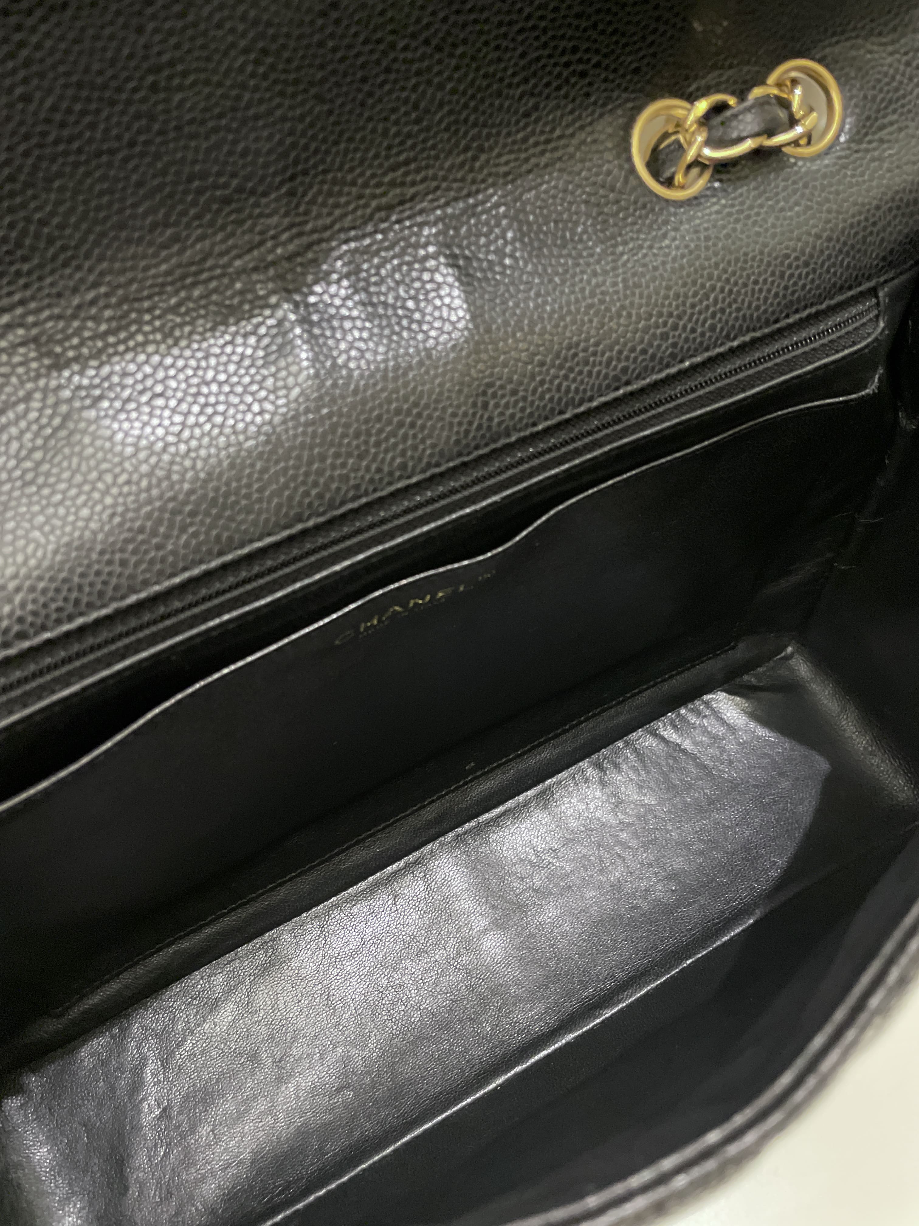 Chanel Classic Quilted Jumbo Single Flap Black Caviar