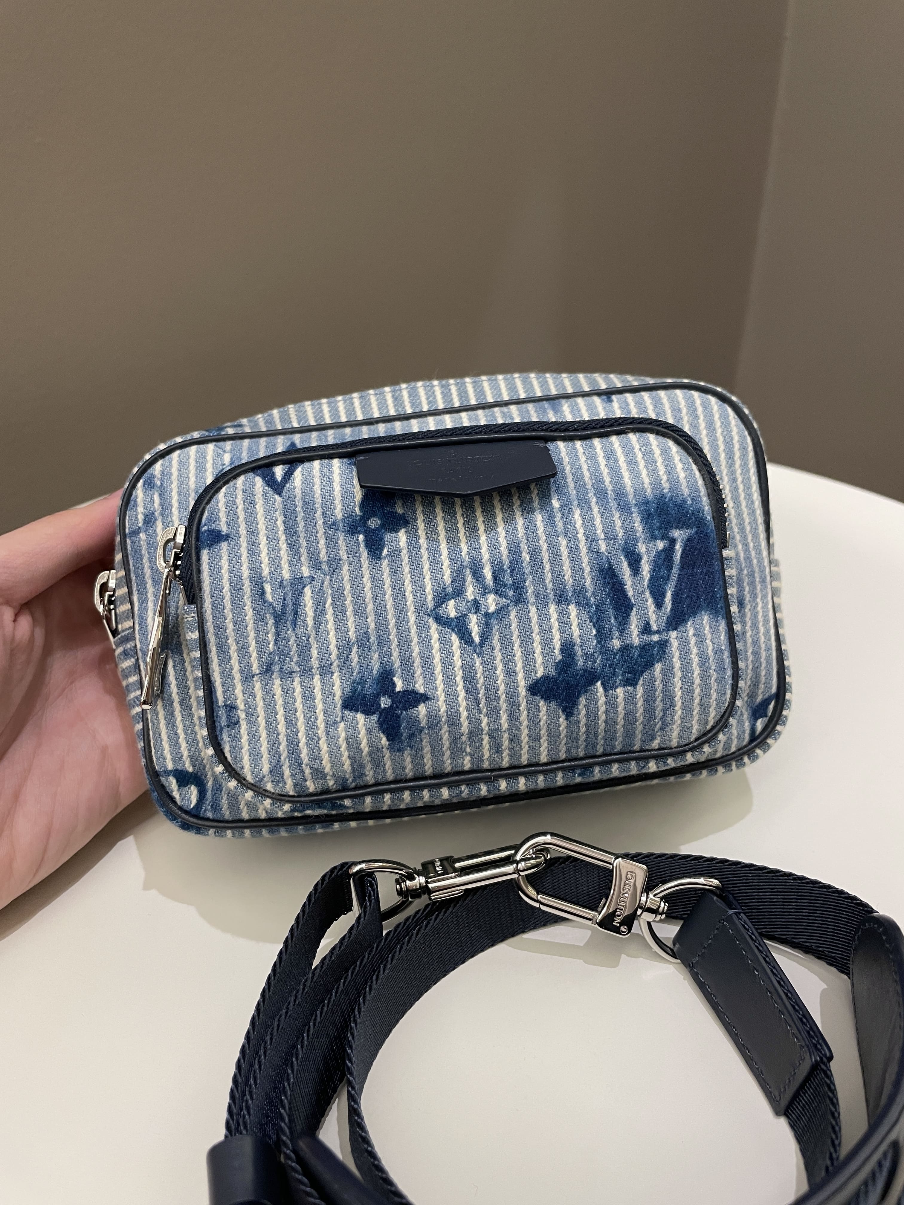 Louis Vuitton Outdoor Pouch Hickory Stripes Denim Watercolor