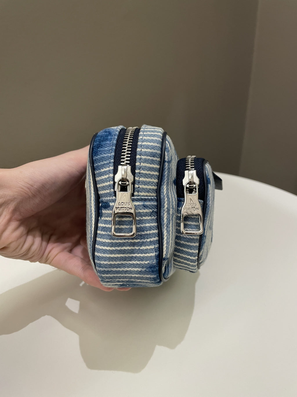 Louis Vuitton Outdoor Pouch Hickory Stripes Denim Watercolor