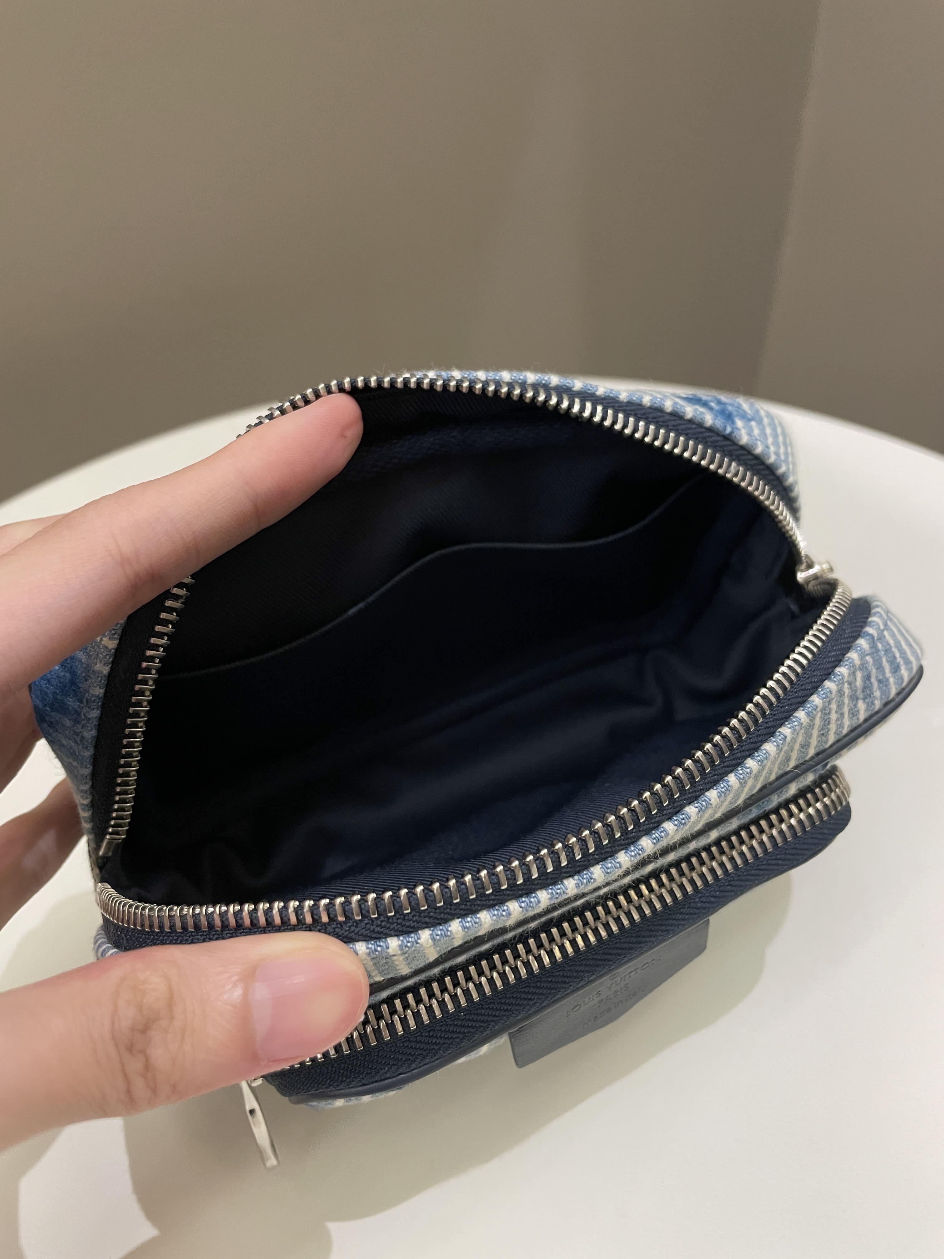Louis Vuitton Outdoor Pouch Hickory Stripes Denim Watercolor