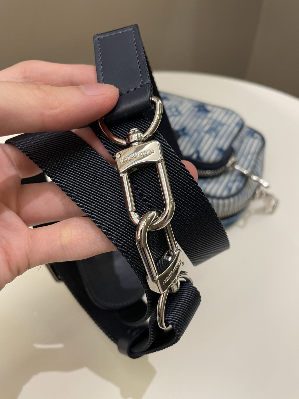 Louis Vuitton Outdoor Pouch Hickory Stripes Denim Watercolor