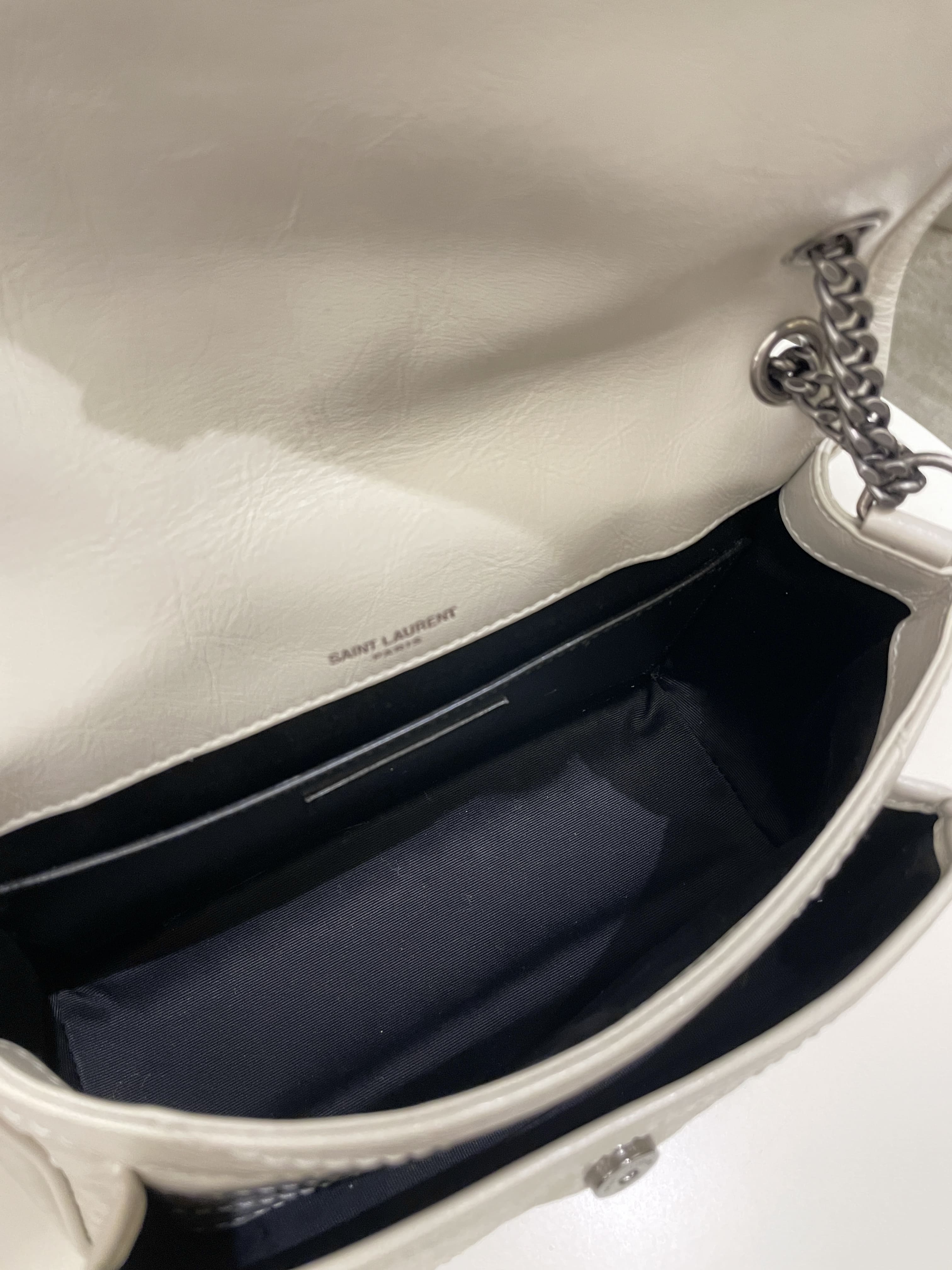 Saint Laurent Niki Baby Creme Aged Calfskin