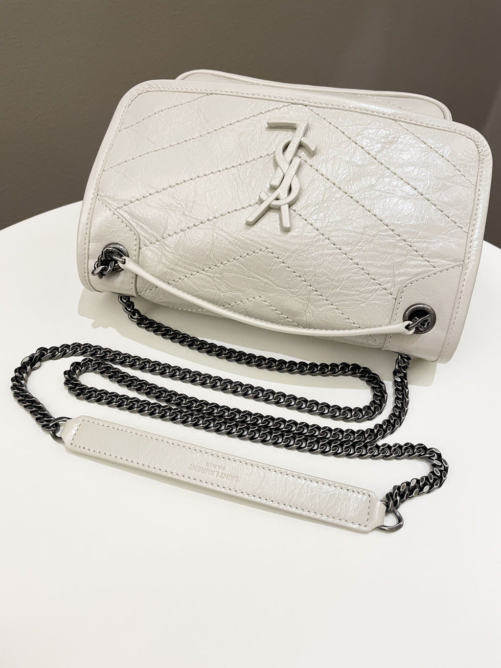Saint Laurent Niki Baby Creme Aged Calfskin