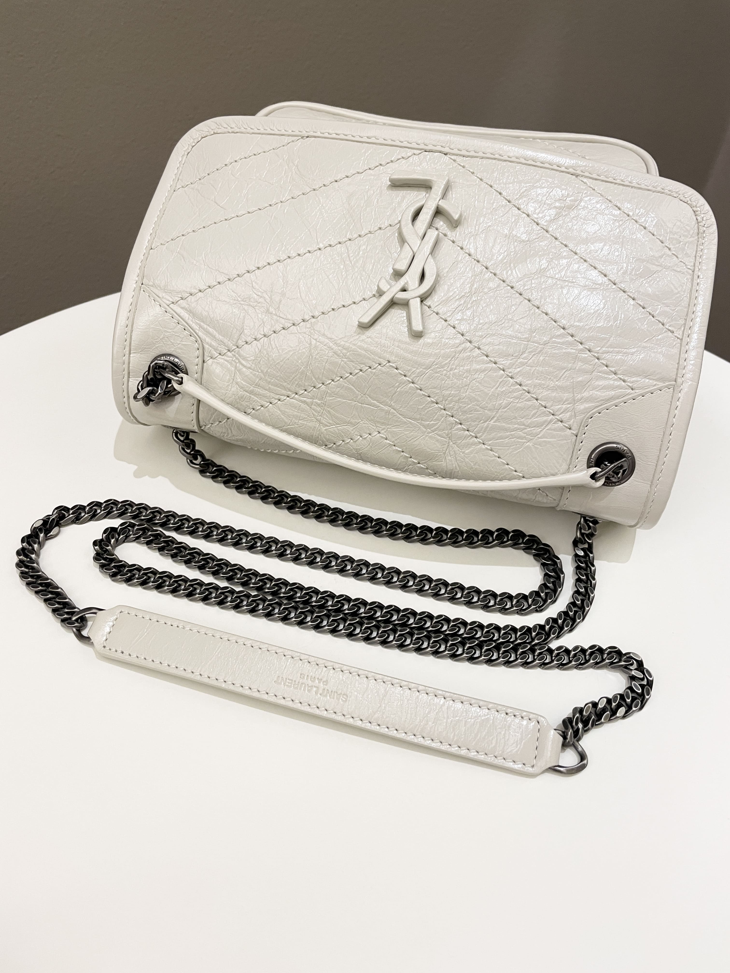 Saint Laurent Niki Baby Creme Aged Calfskin