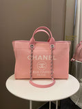 Chanel Deauville Shopper Tote Pink