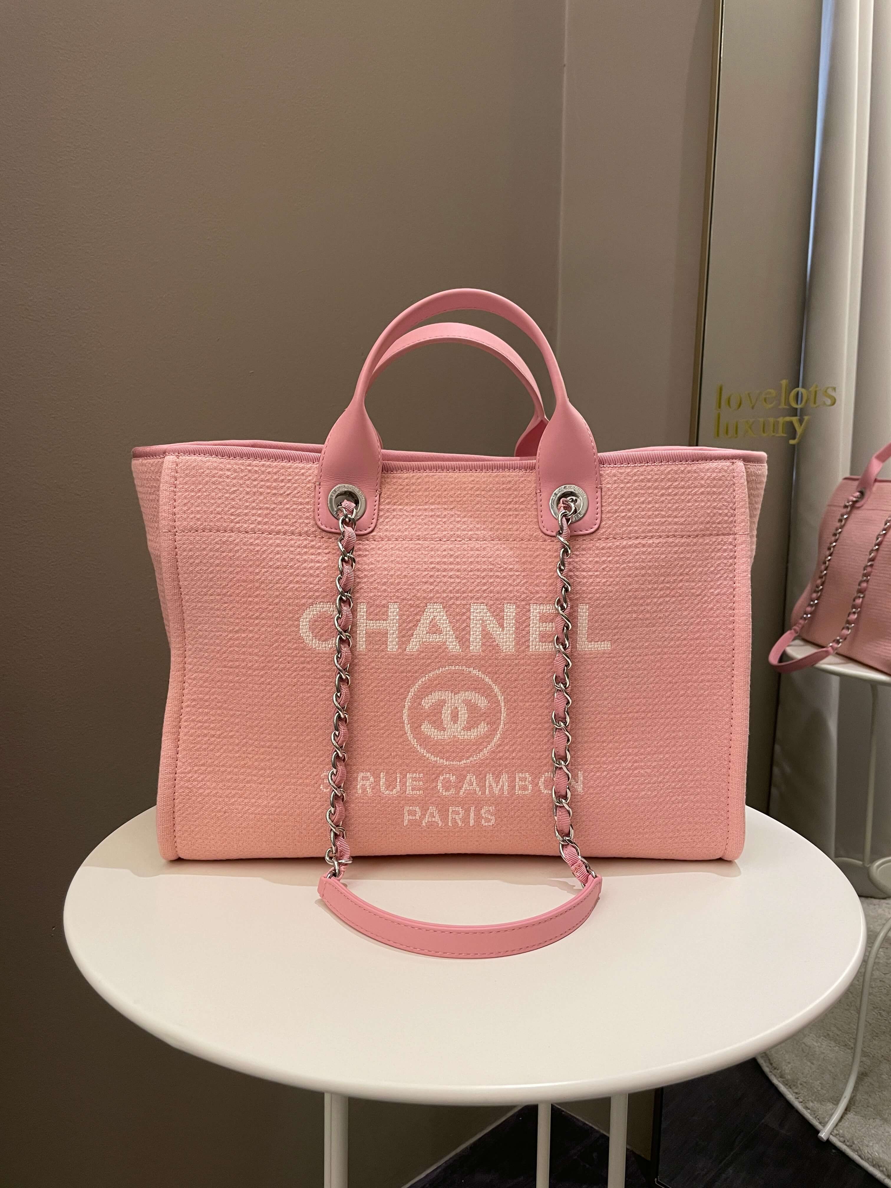 Chanel Deauville Shopper Tote Pink