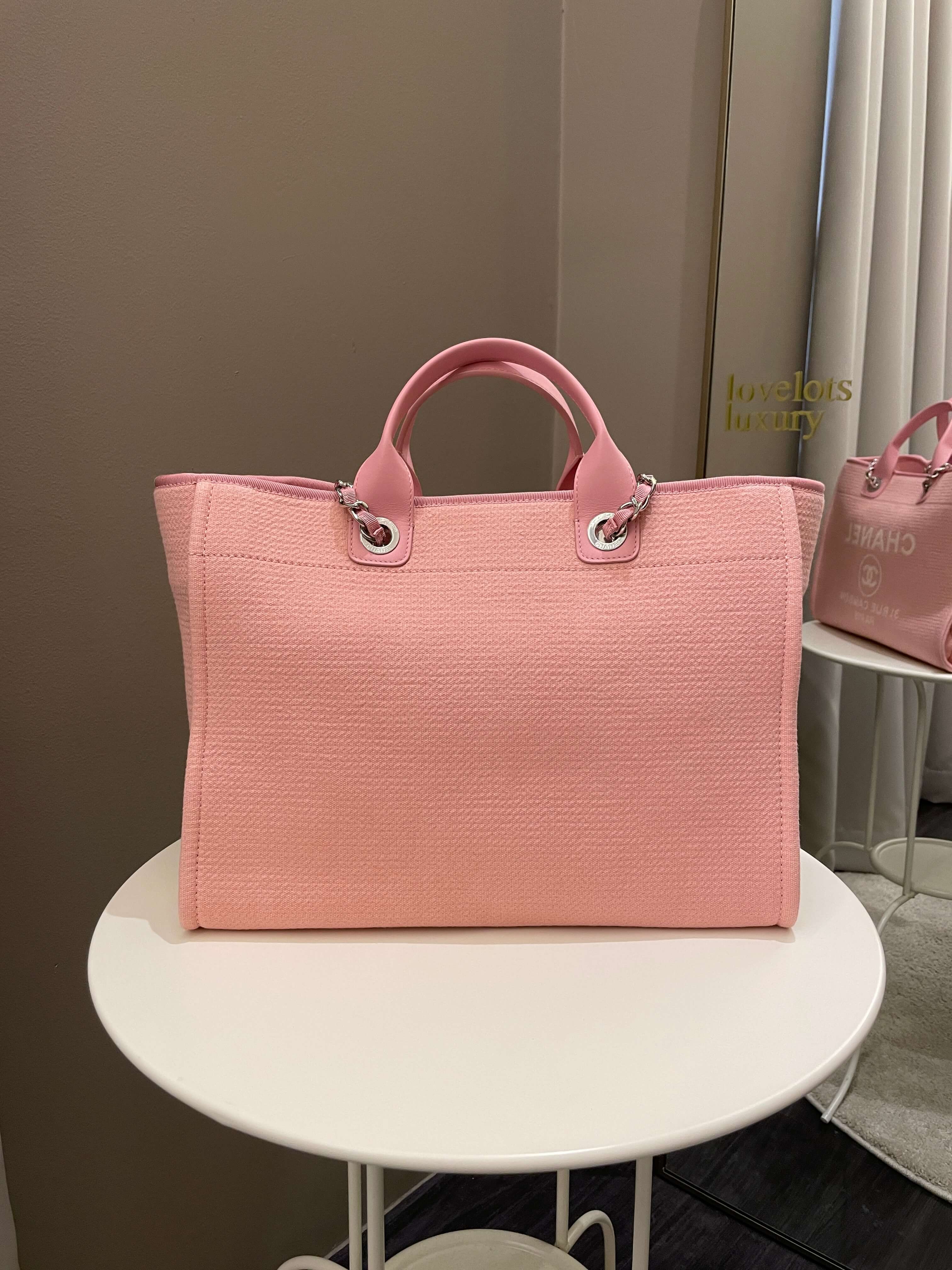 Chanel Deauville Shopper Tote Pink
