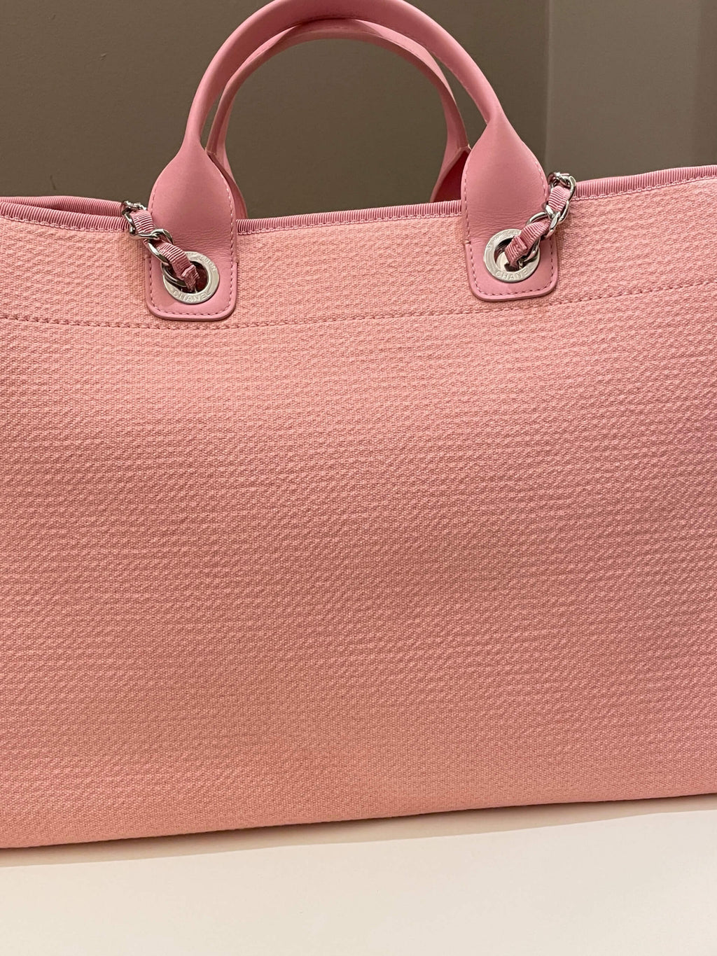 Chanel Deauville Shopper Tote Pink