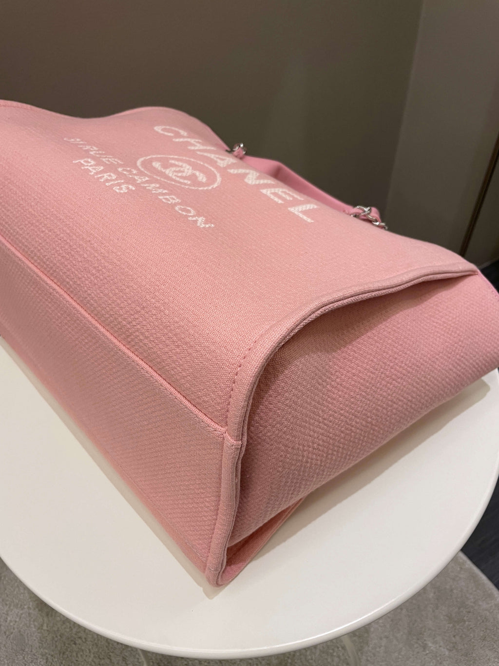 Chanel Deauville Shopper Tote Pink